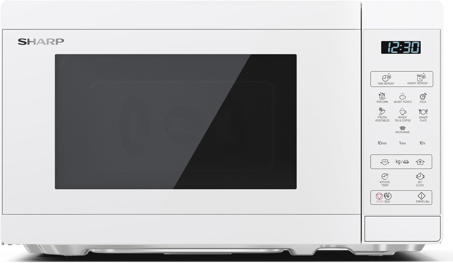 SHARP Mikrowelle YC-MS02E-C, Weiß, 20 Liter, 800 W