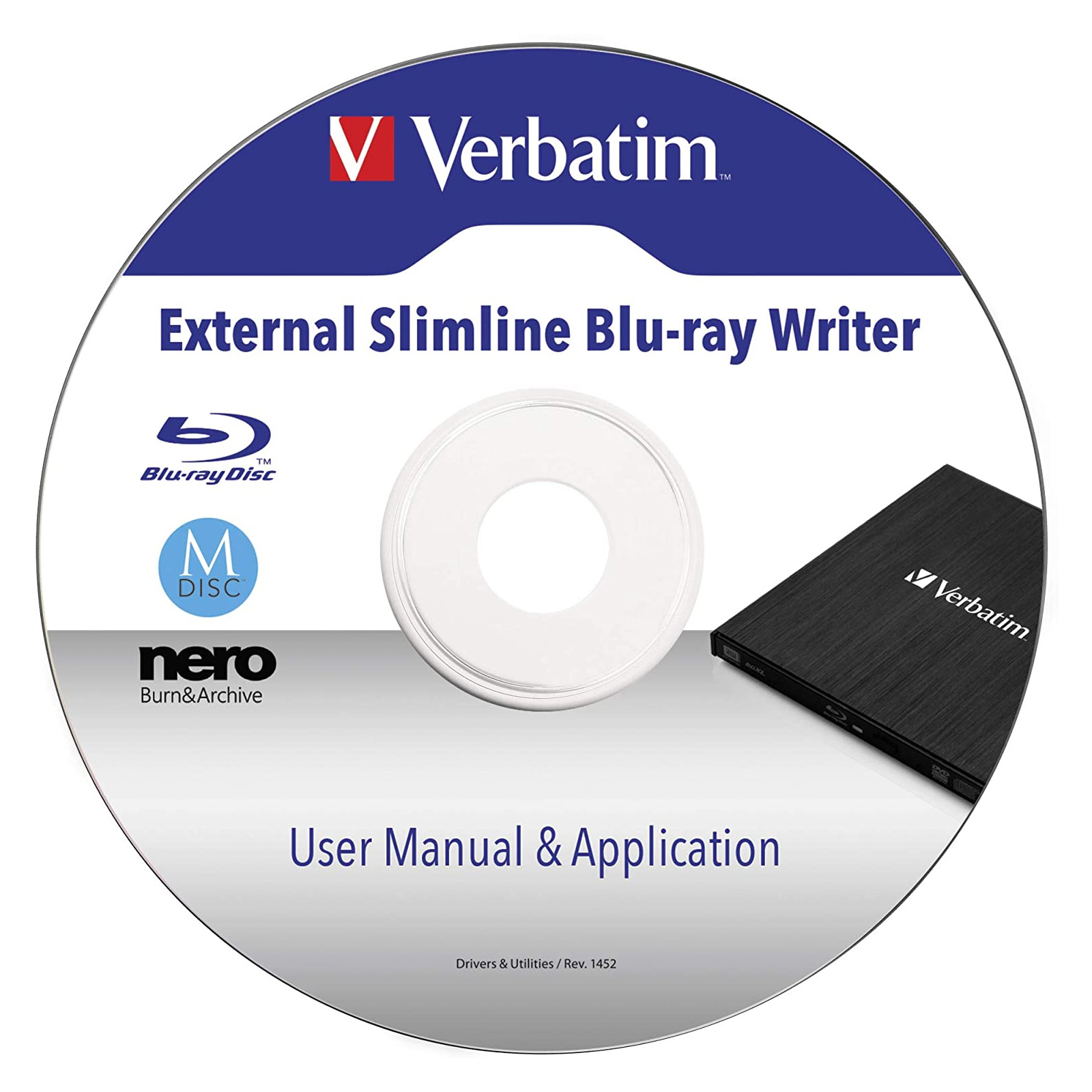 Verbatim Slimline Blu-Ray Brenner USB 3.0 extern