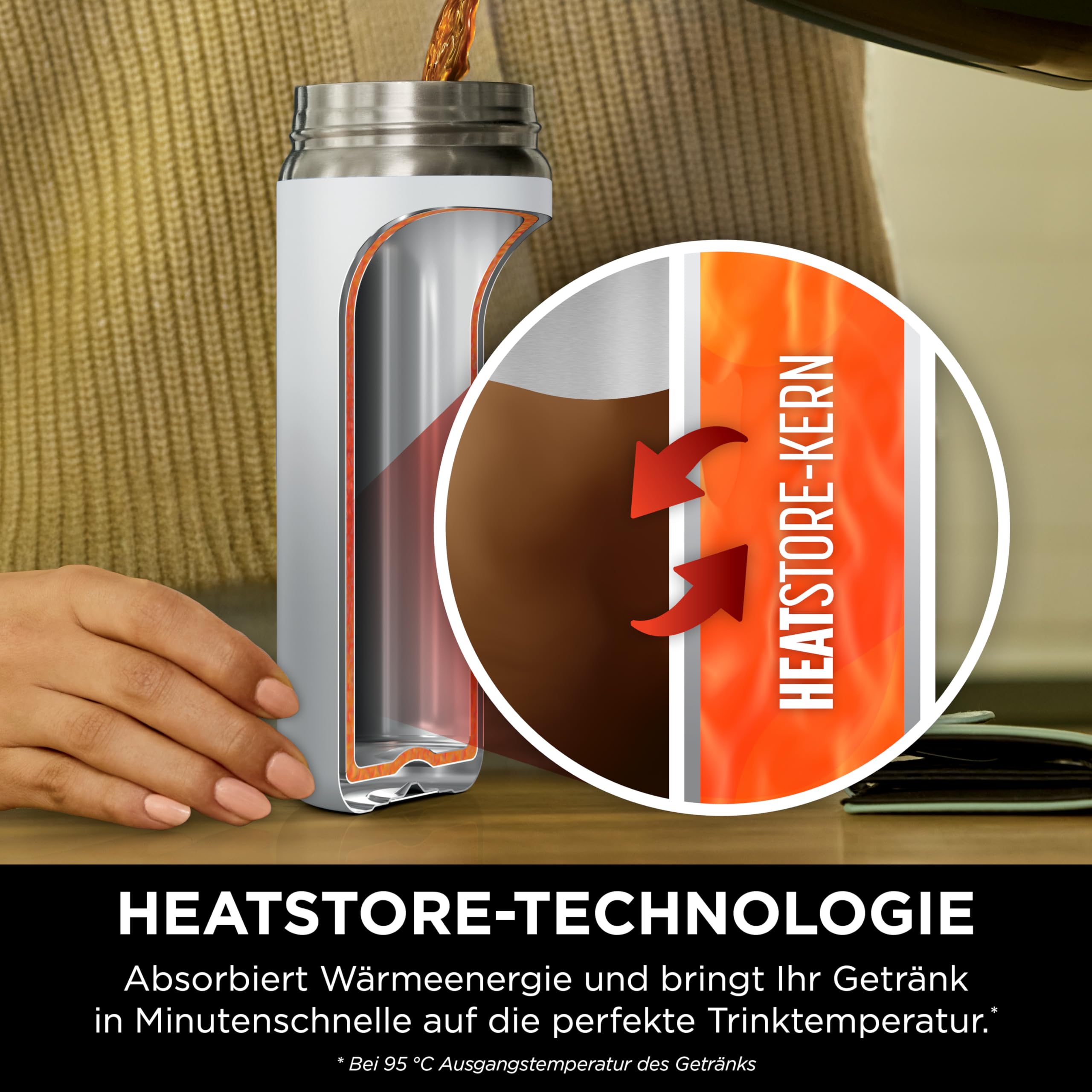 Ninja 400 ml Sip Perfect Trinkflasche für Heißgetränke