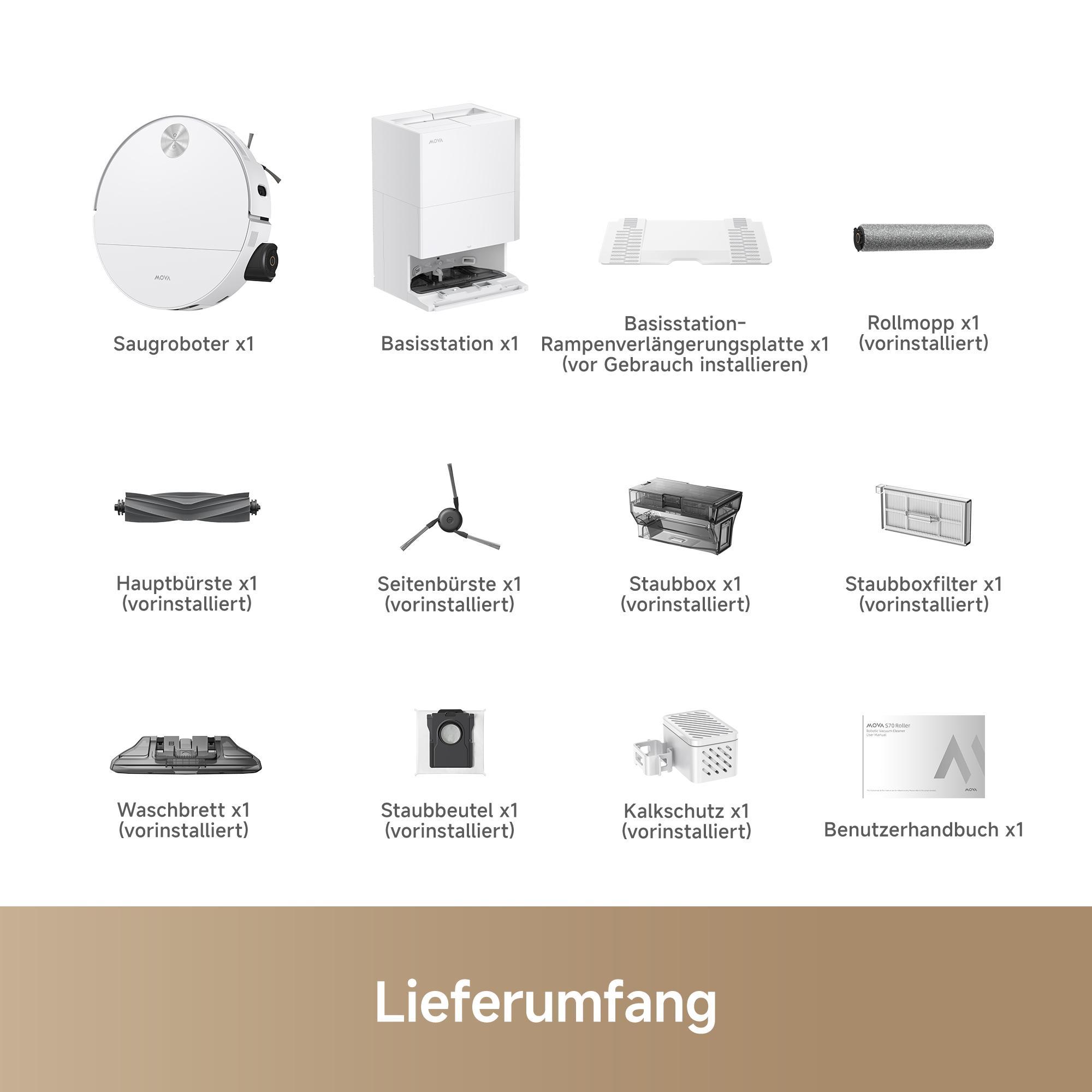Mova S70 Roller Saugroboter mit Wischfunktion