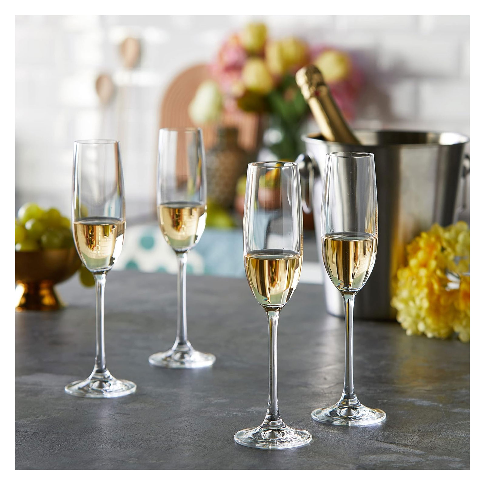 Spiegelau  4-tlg. Champagnerflöten-Set, Kristallglas, 240 ml, Style, 4670187