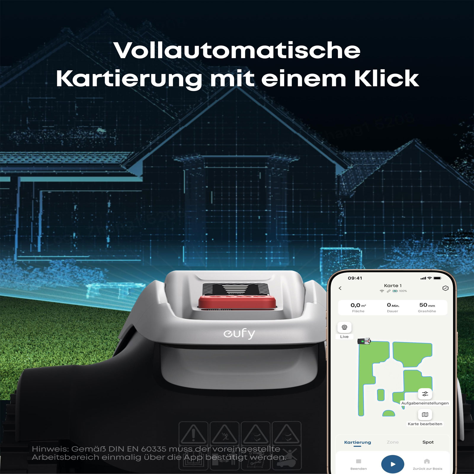eufy E15 Solo Rasenmähroboter