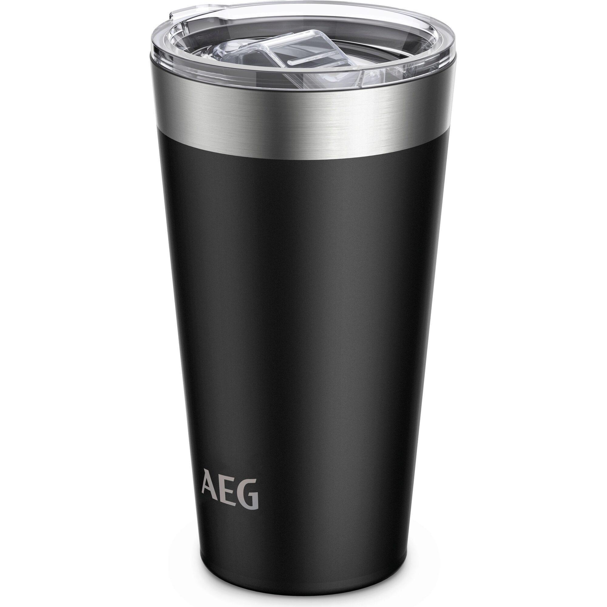 AEG ATHC02 Thermobecher, 0,56 l Fassungsvermögen, Schwarz, Edelstahl