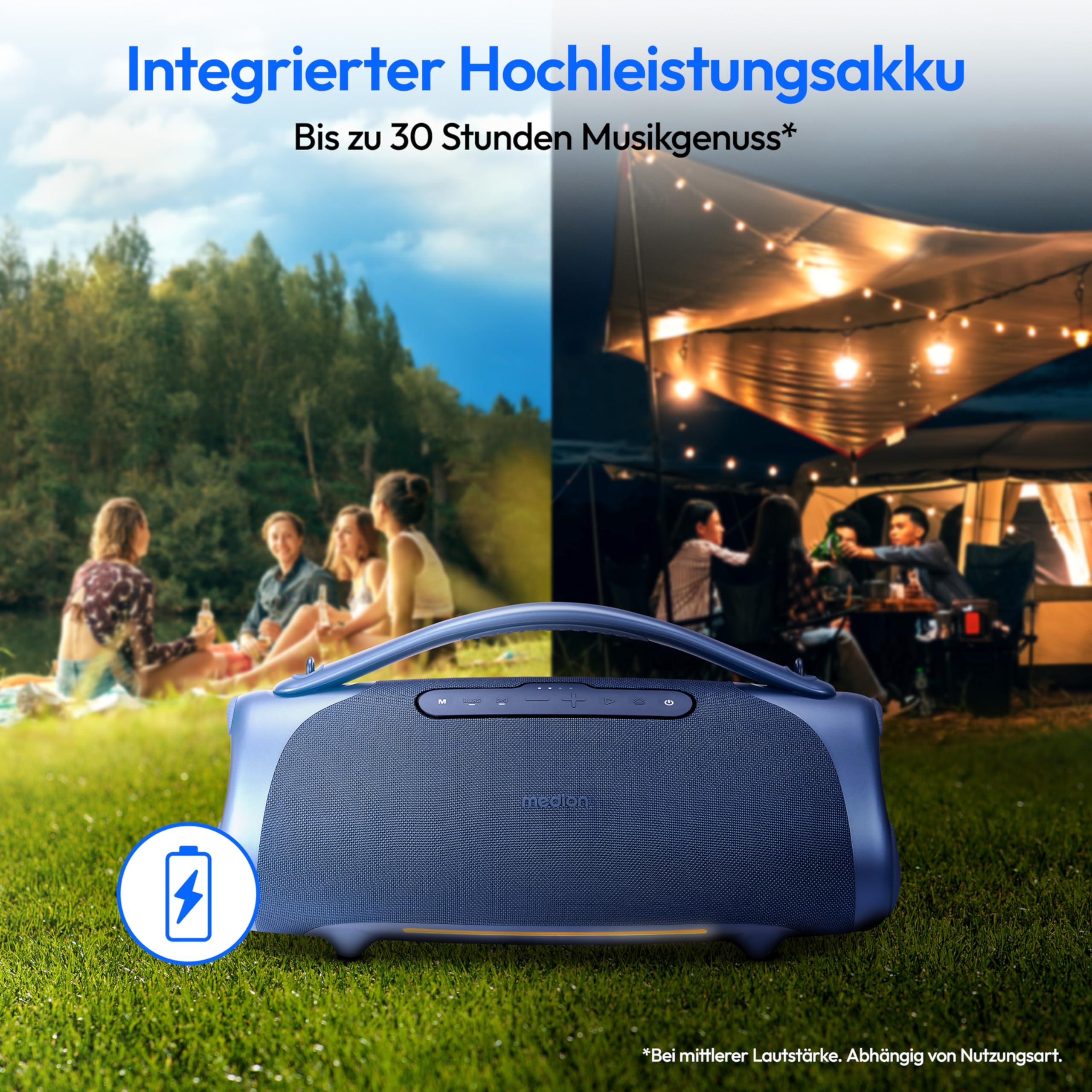 MEDION P61768 tragbarer Bluetooth Lautsprecher