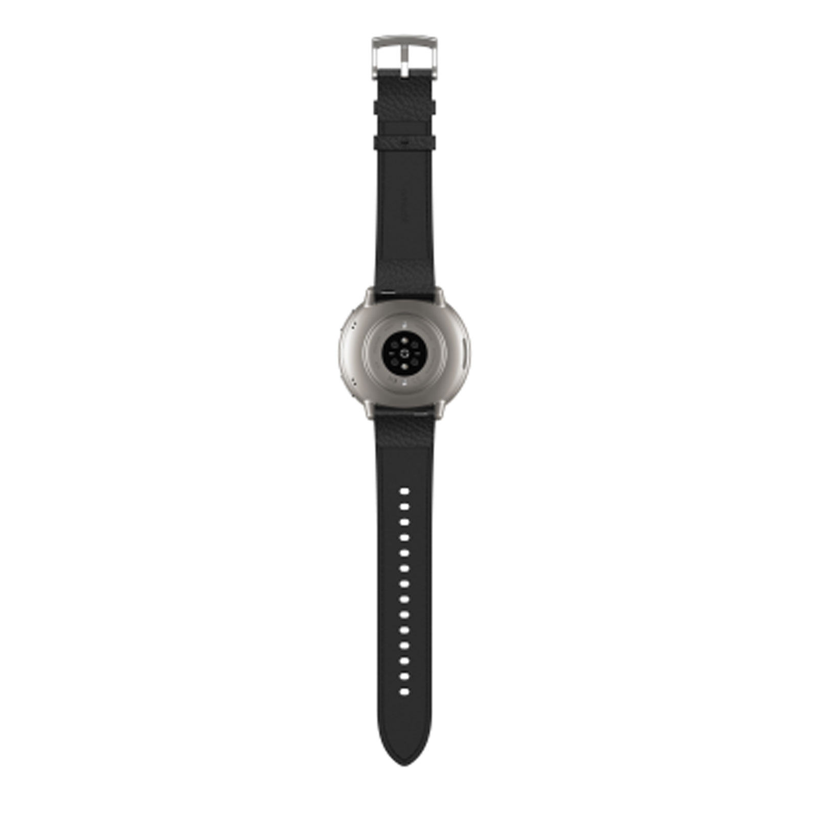 Amazfit Active 2 Round Premium - Black Leather Smartwatch (Herzfrequenzmessung, Schrittzähler)