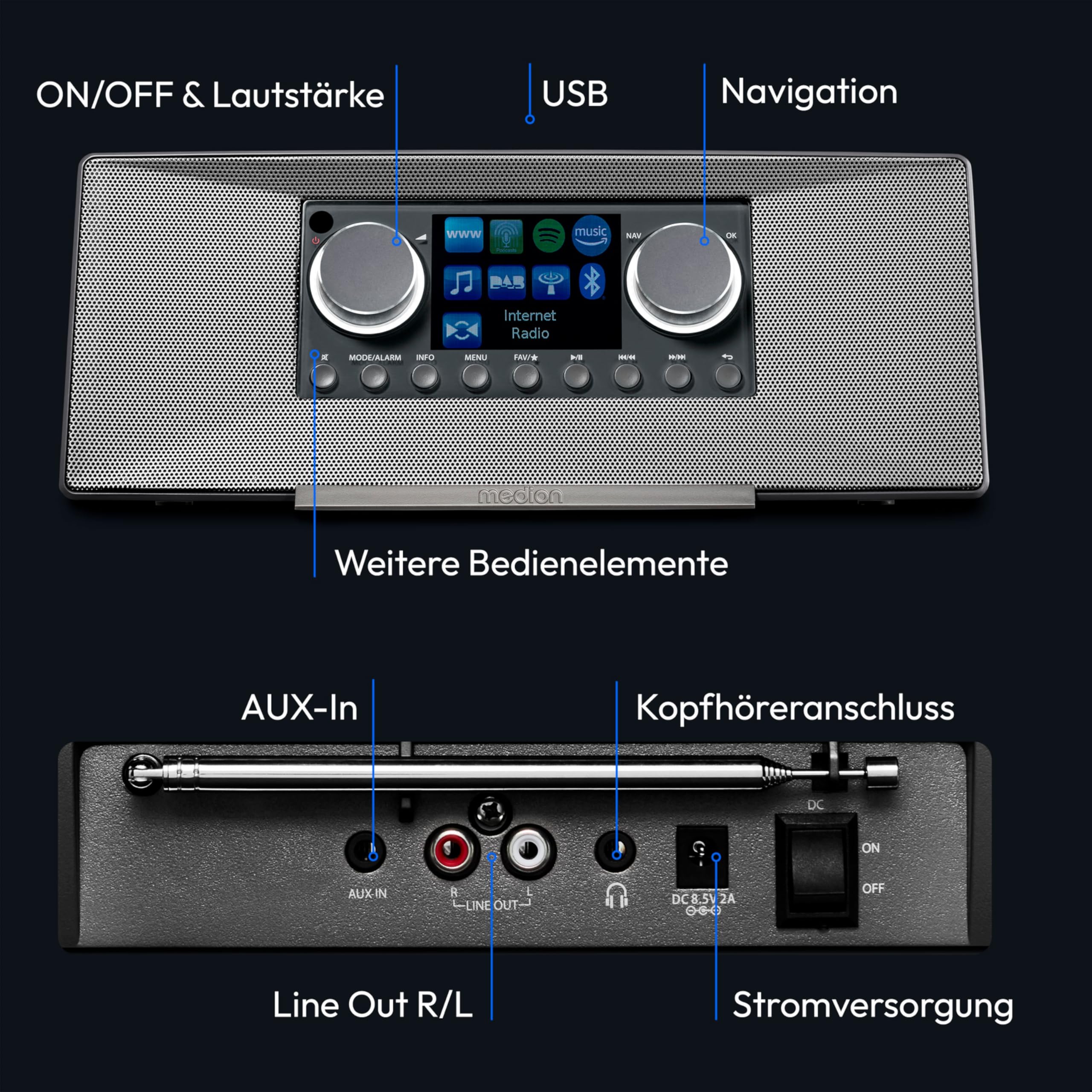 MEDION P85333 Internetradio mit DAB+