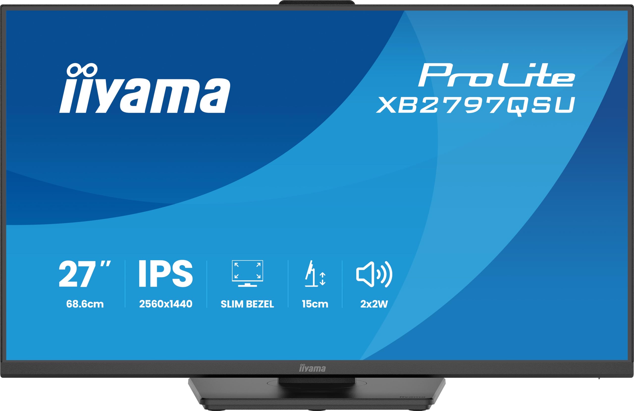 iiyama ProLite XB2797QSU-B1, Schwarz, 27 Zoll, QHD, IPS, 75 Hz, 1 ms HDMI