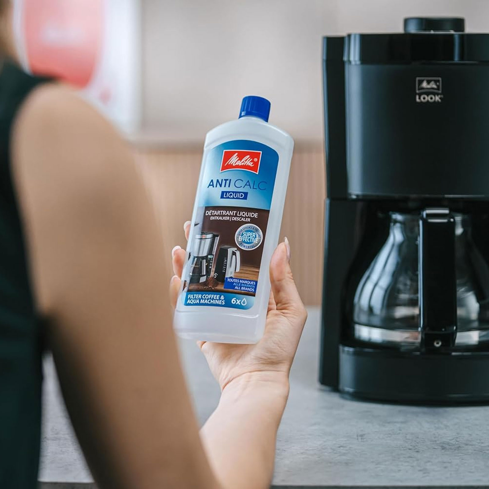 Melitta Look - Filterkaffeemaschine mit Glaskanne und entnehmbarem Wassertank