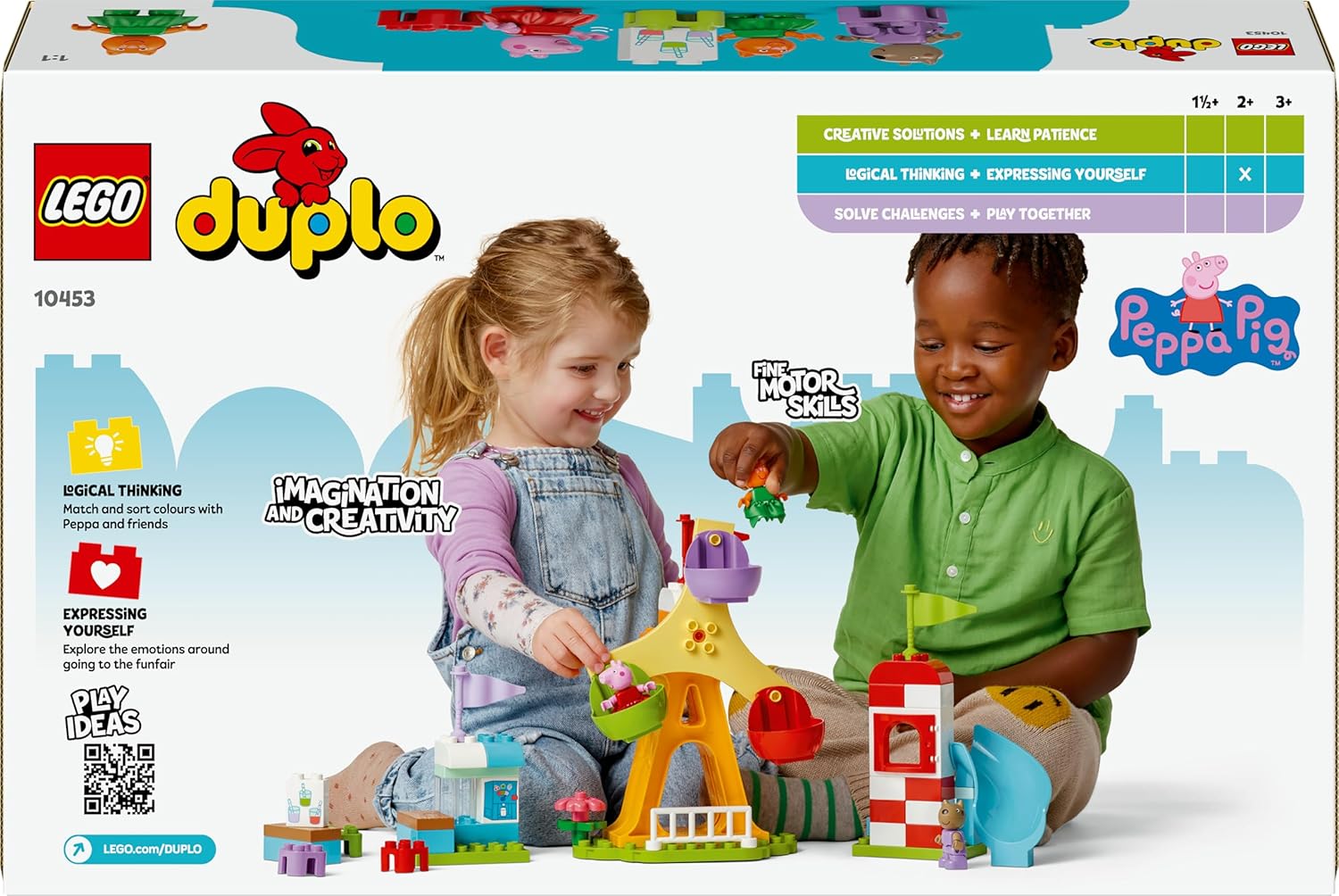 LEGO DUPLO Peppa Wutz Jahrmarkt - Montessori Spielzeug 10453