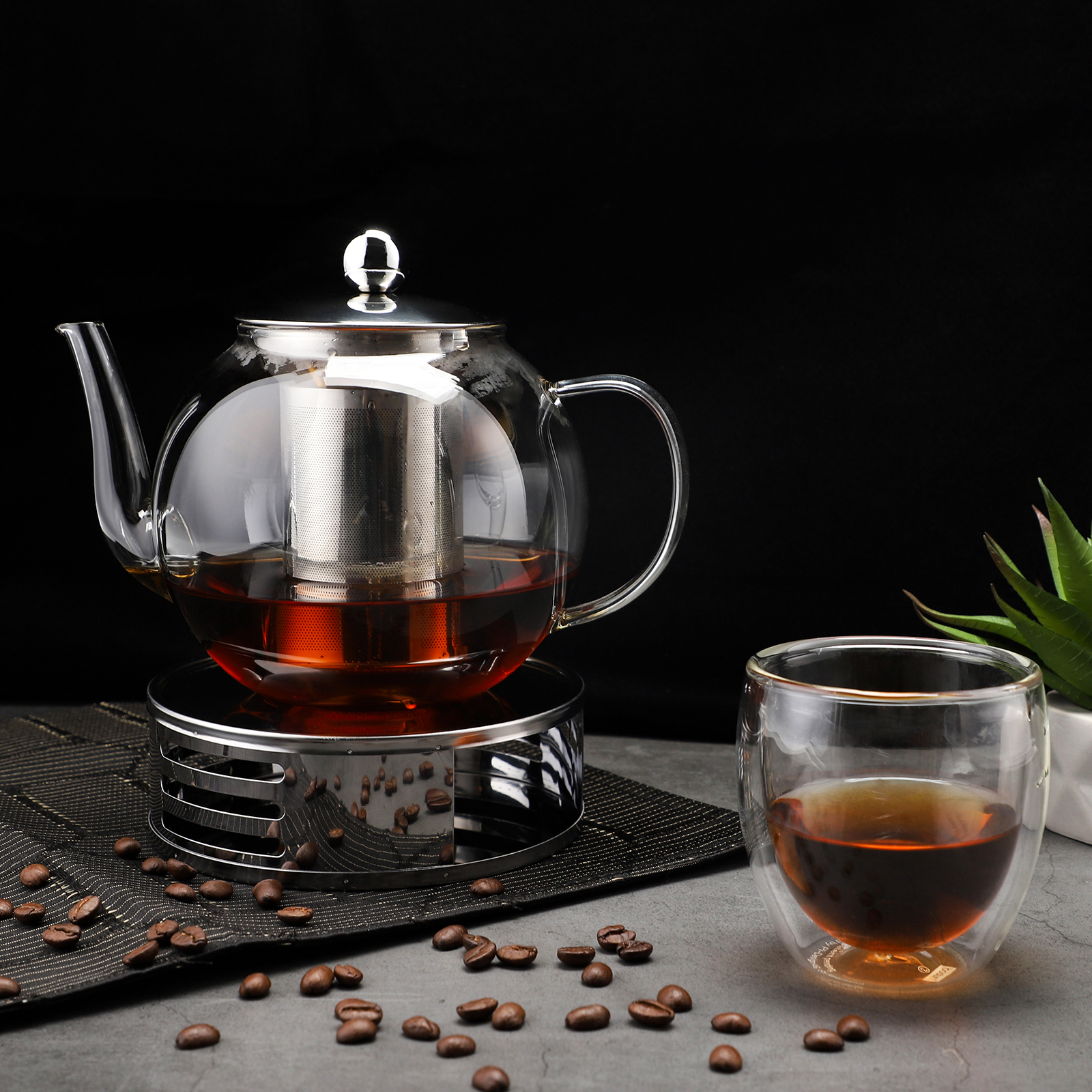 Echtwerk Stövchen, Teestövchen aus Edelstahl, Runder Tee- und Kaffeewärmer, Untersatz für alle handelsüblichen Tee- und Kaffeekannen, 5 x 15 cm Echtwerk Stövchen, Teestövchen aus Edelstahl, Runder Tee- und Kaffeewärmer, Untersatz für alle handelsüblichen Tee- und Kaffeekannen, 5 x 15 cm