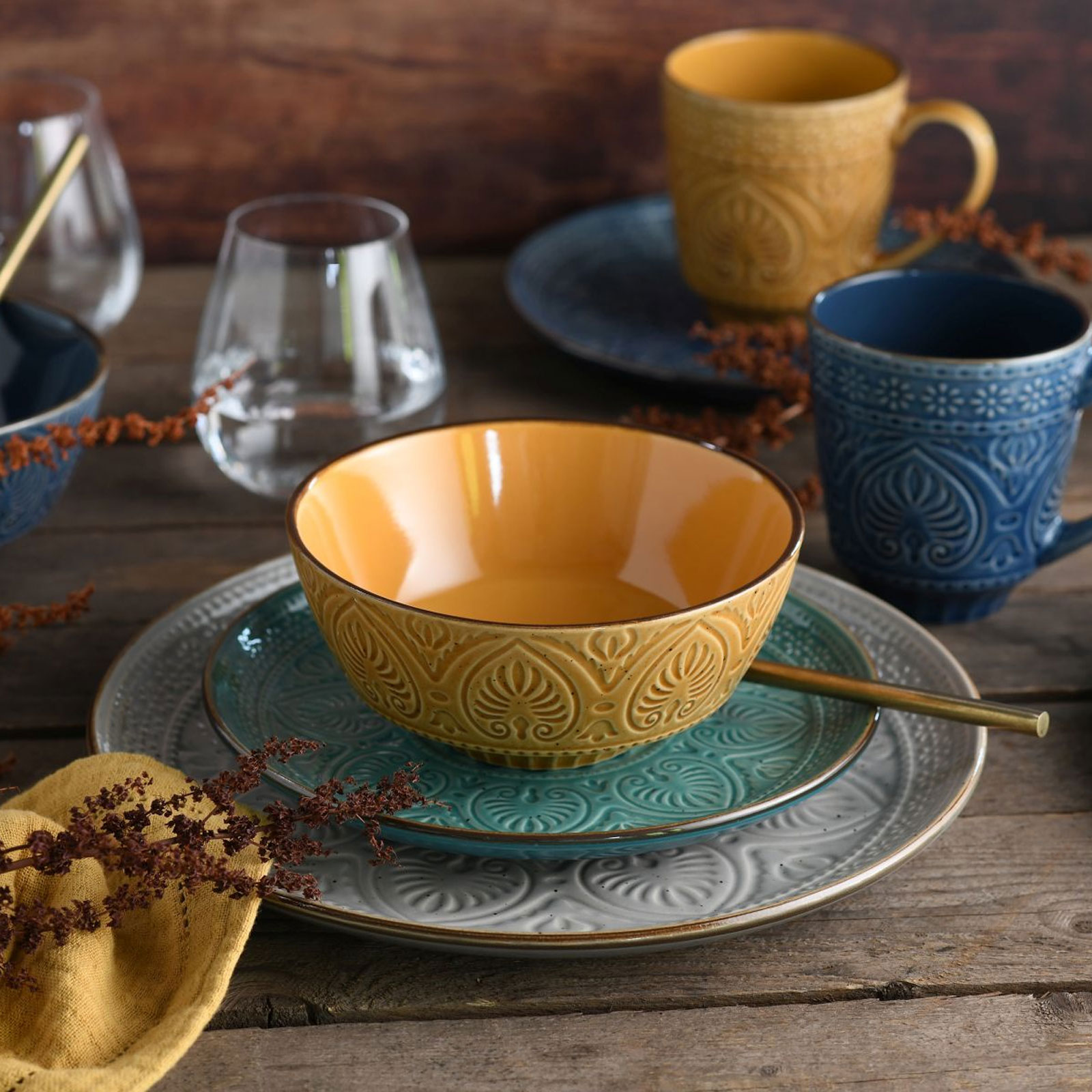 CreaTable, 22561, Serie Samarkand, Geschirrset, Kombiservice 16 teilig
