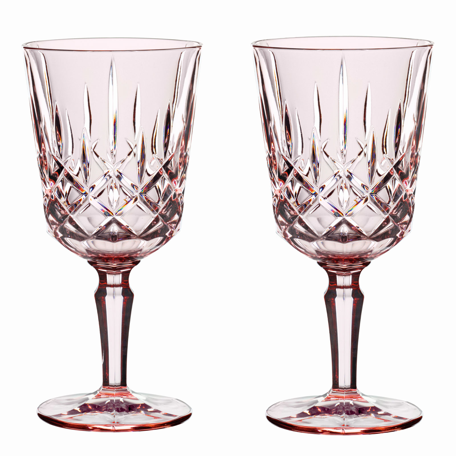 Nachtmann 2-teiliges Weingläser-Set, Cocktailgläser/Weingläser, Kristallglas, 355 ml, Rosé, Noblesse Colors, 105218