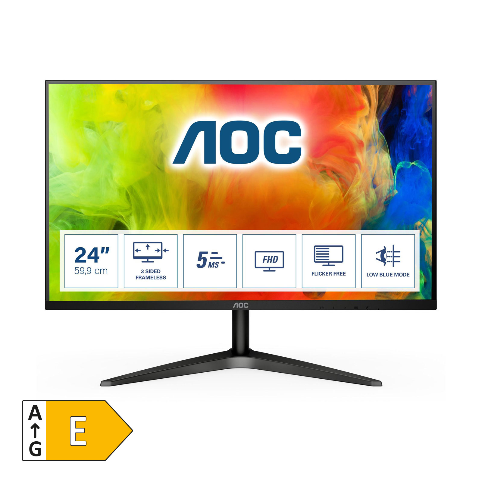 AOC 24B1H 59,9 cm (23.6 Zoll) 1920 x 1080 Pixel Full HD LED Schwarz Monitor