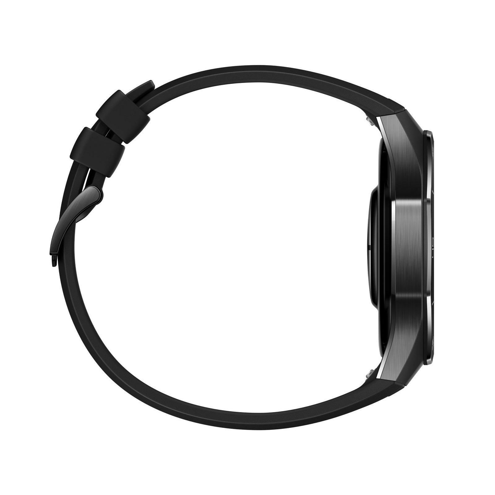 Huawei WATCH GT 5 Pro 46mm Titanbeschichtetes Edelstahlgehäuse mit schwarzem Fluorelastomer-Armband Smartwatch