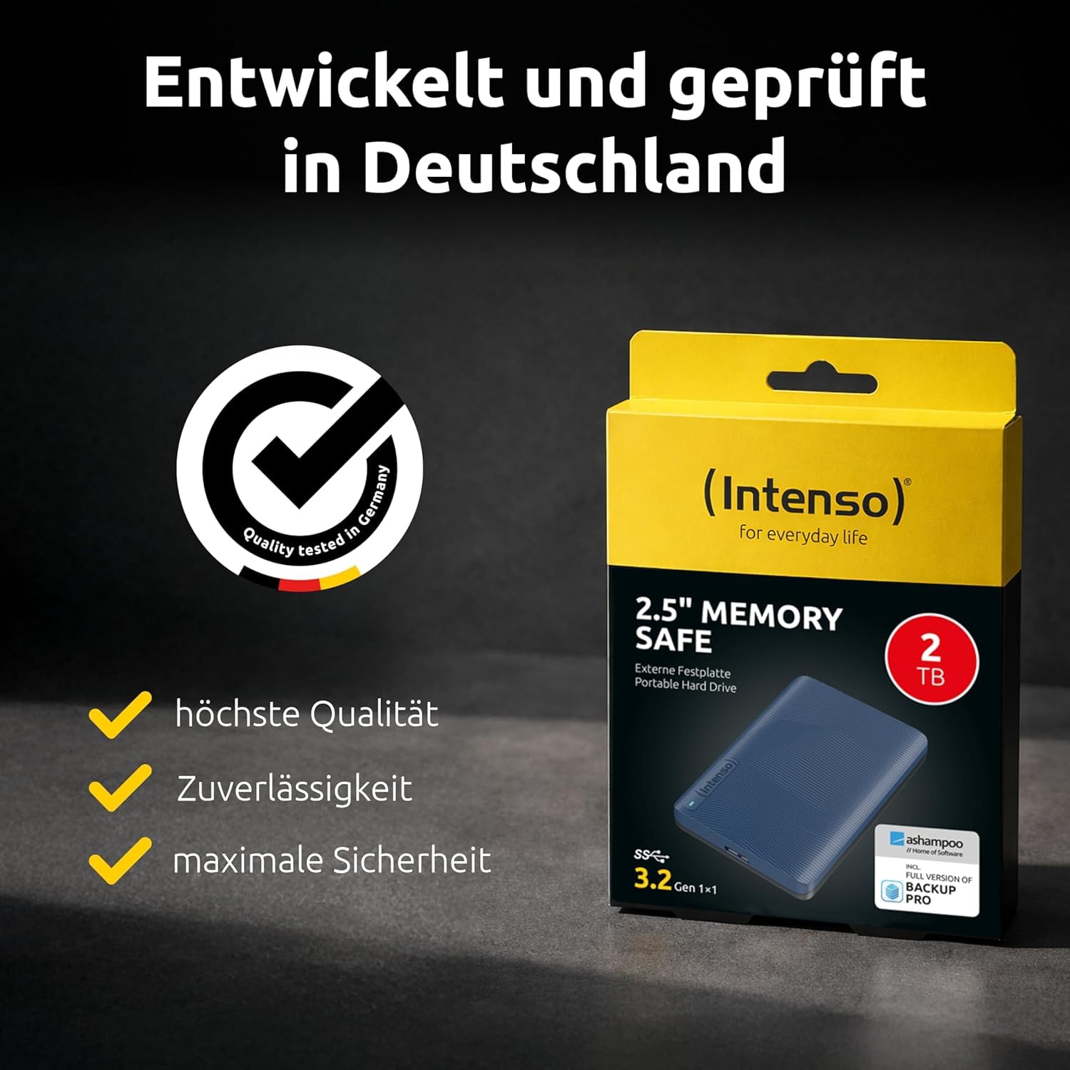 Intenso Memory Safe 2 TB Tragbare Externe Festplatte