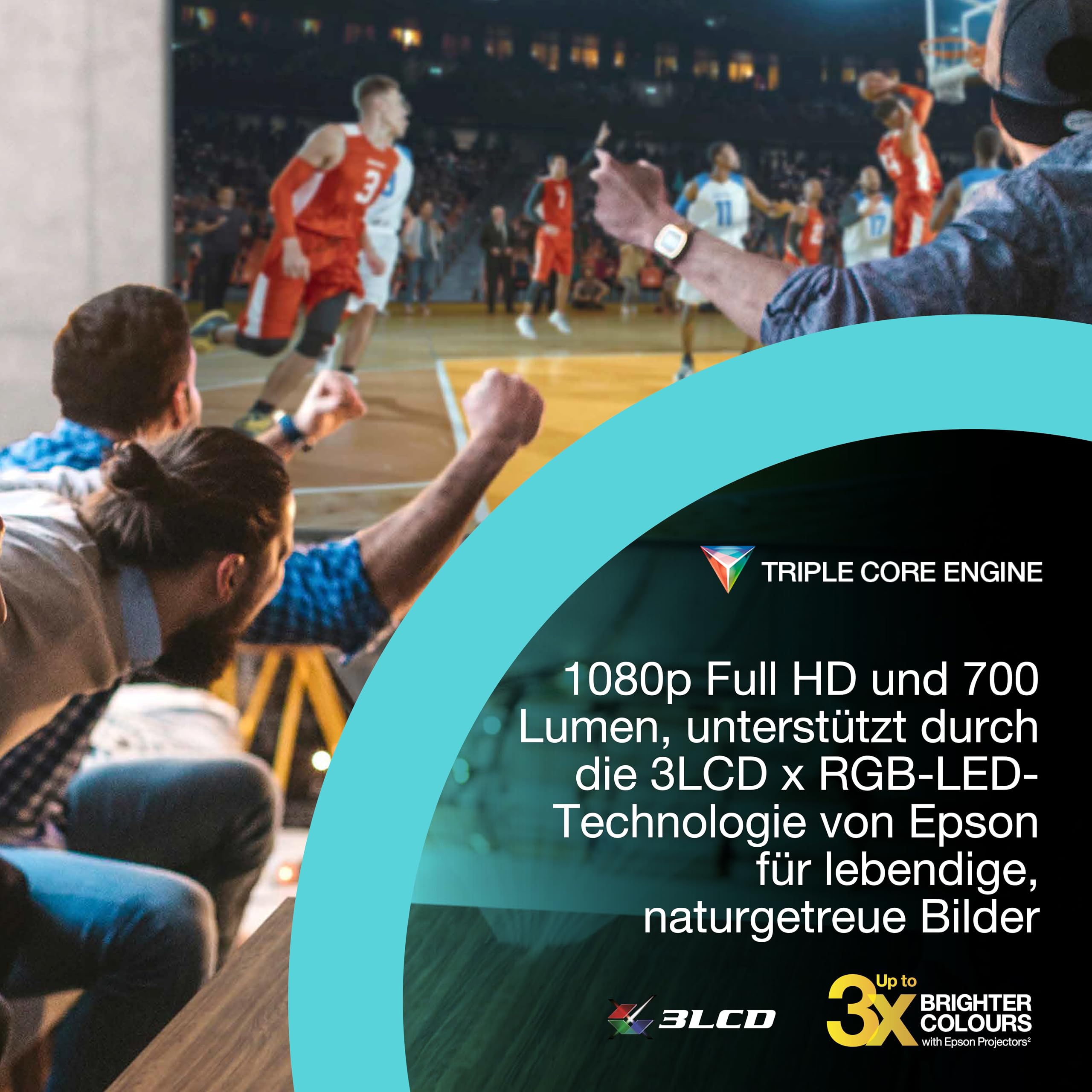 Epson Lifestudio Pop EF-61W Diamantweiß tragbarer Smart-Projektor