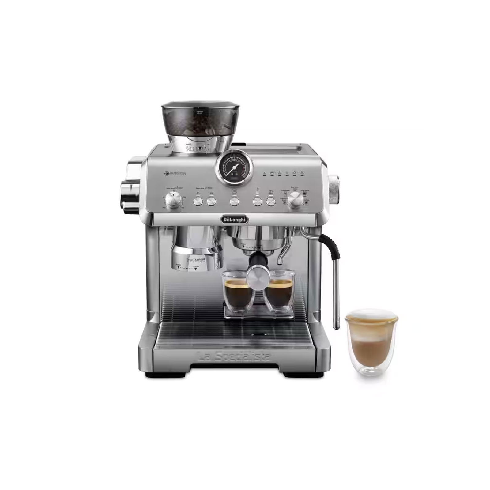 De'Longhi EC9555.M La Specialista OPERA Siebträger-Espressomaschine Mahlwerk 2L Wassertank 19-bar