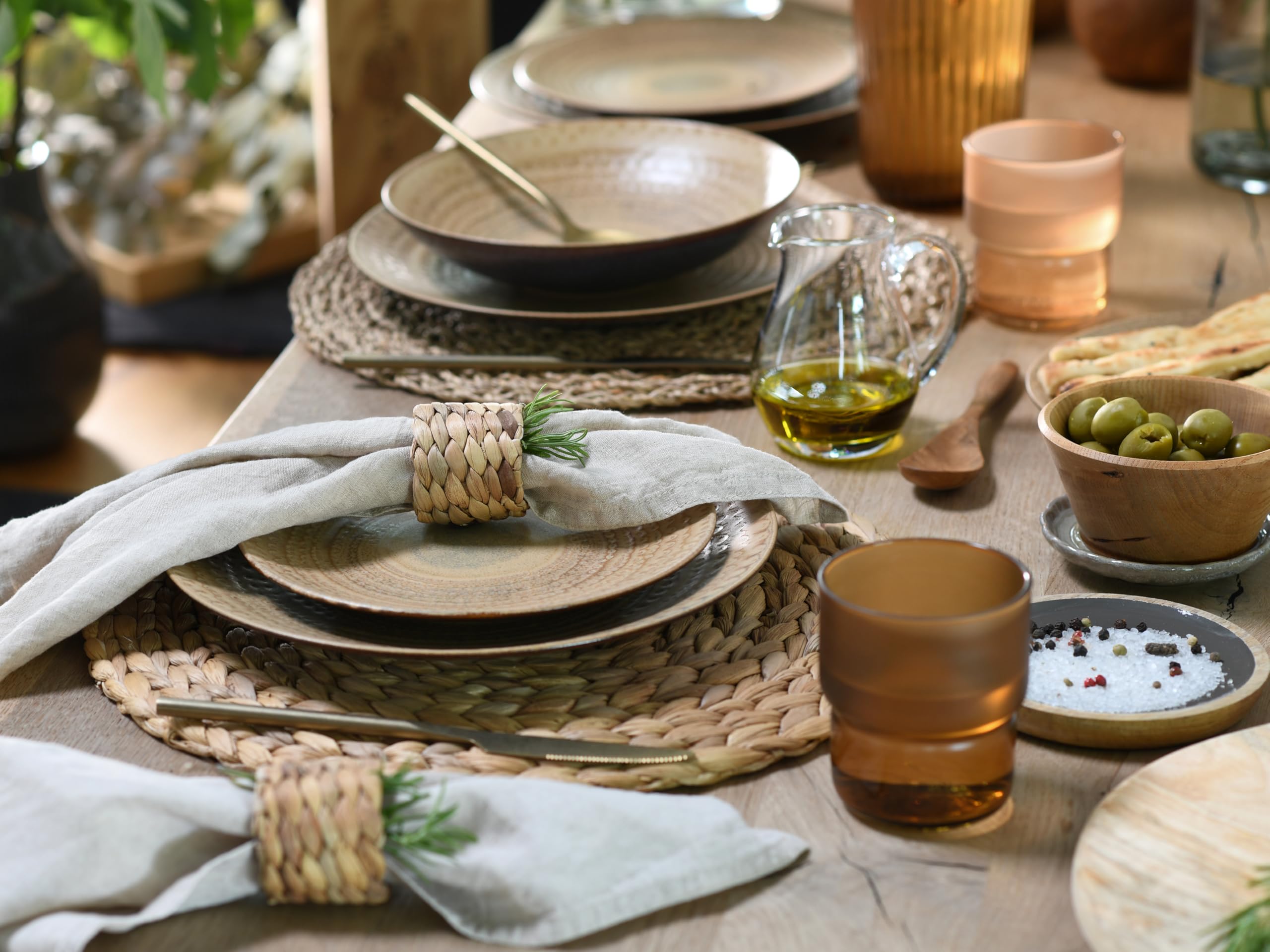 CreaTable, 24856, Serie Neapel Sand, 16-teiliges Geschirrset für 4 Personen