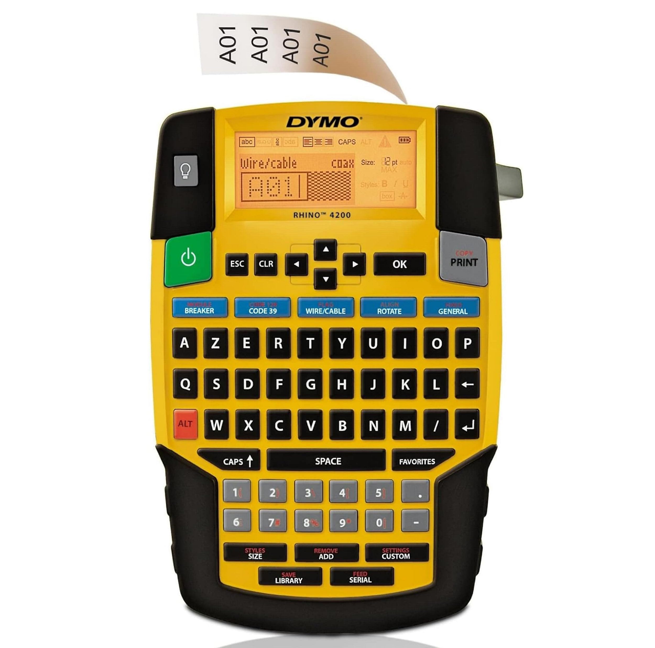 Dymo Rhino 4200 6/9/12/19mm Rhino-Bänder AZERTY Etikettendrucker