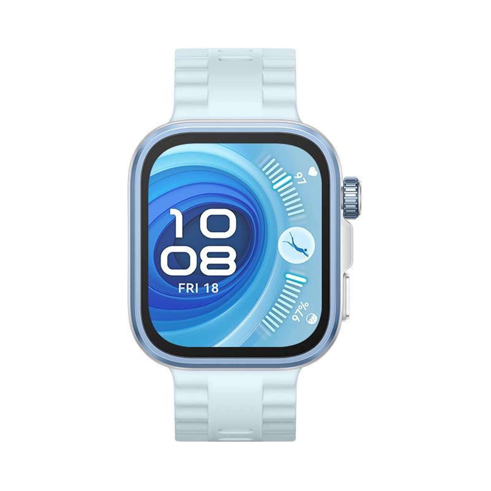 Huawei Watch Fit 4 Pro, schwarzes Gehäuse mit schwarzem Fluorelastomer-Armband