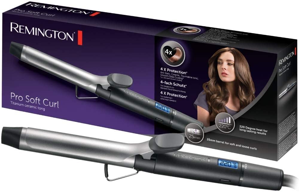 Remington CI 6525 Pro Soft Curl Lockenstab silber / schwarz