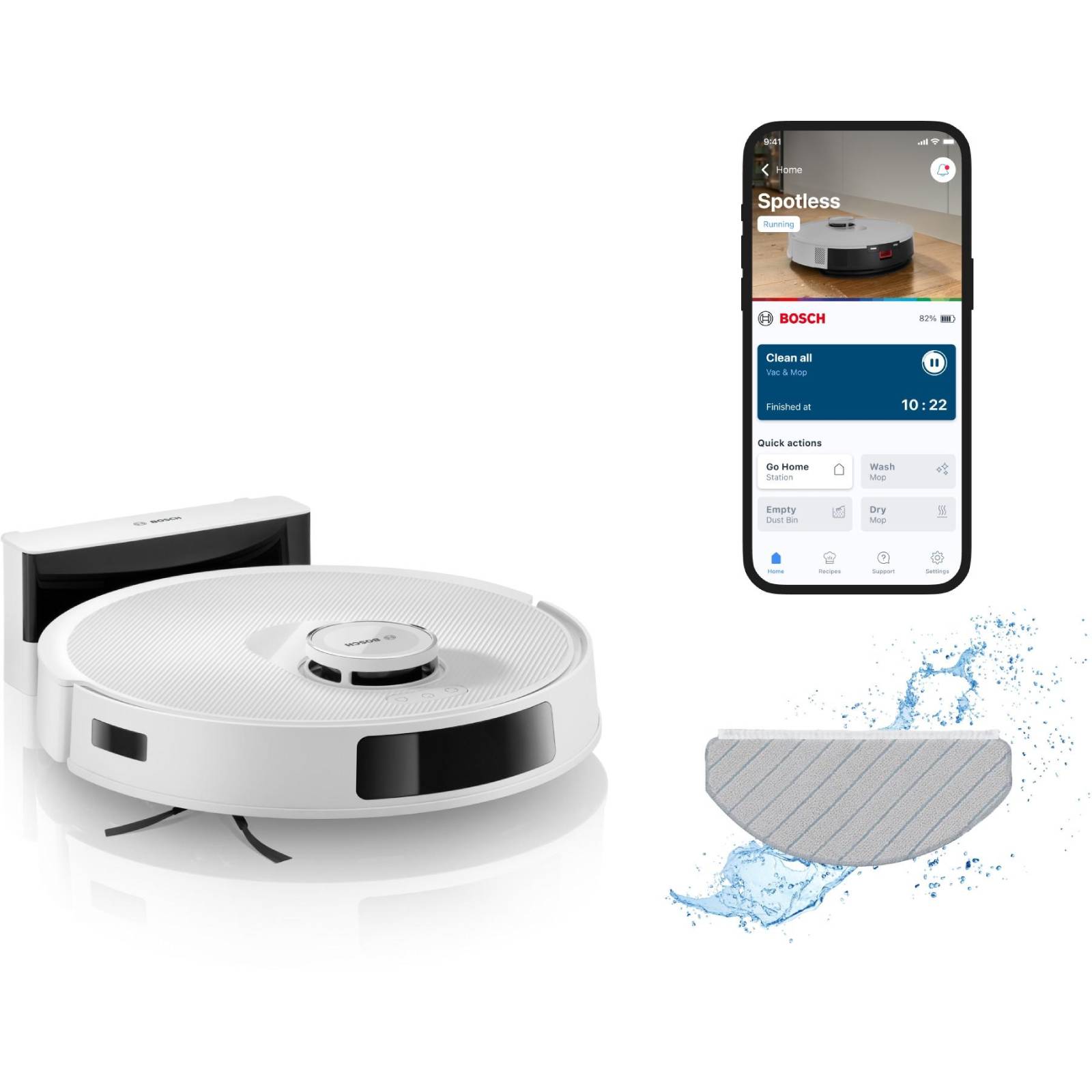 Bosch Saugroboter mit Wischfunktion BCRC2W