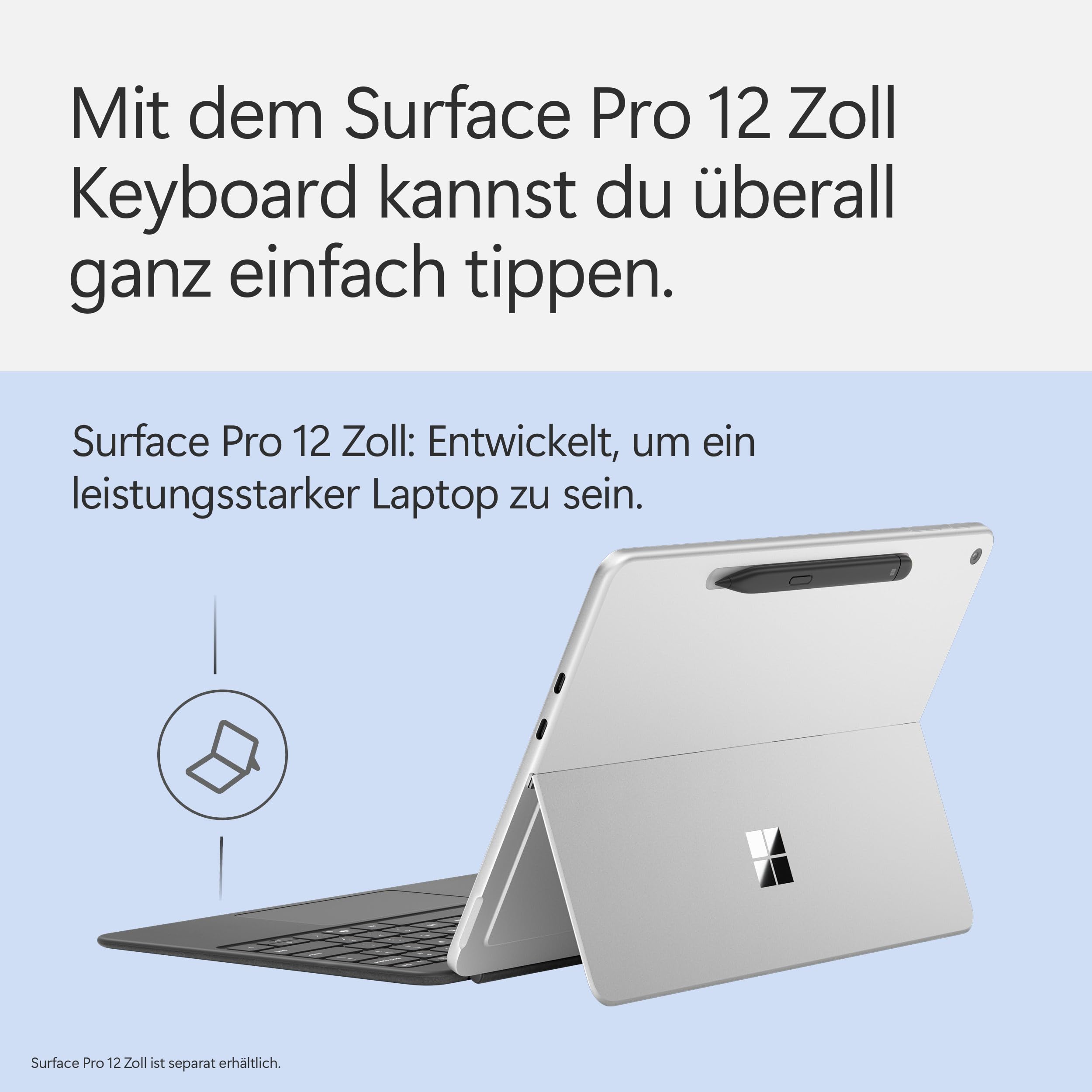 Microsoft Surface Pro 12" Keyboard mit Slim Pen