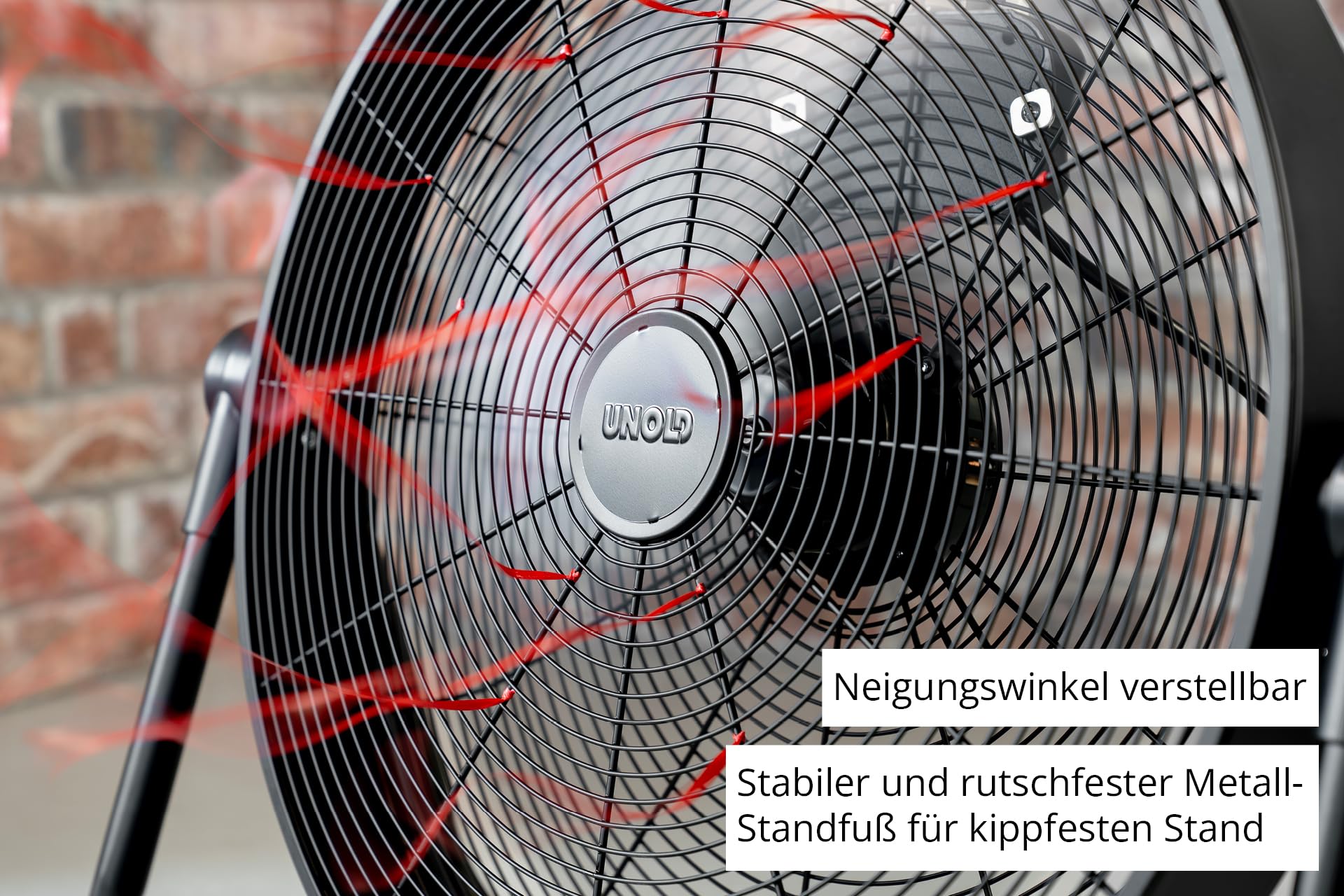 Unold Windmaschine Black Steel 86735 – 3-stufig, Metall-Standfuß