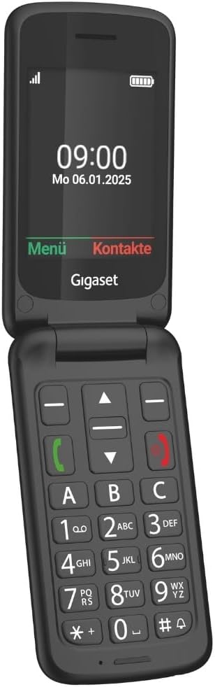 Gigaset GL595 Flip-Mobiltelefon einfache Bedienung für Senioren, große Tasten & SOS-Notruftaste