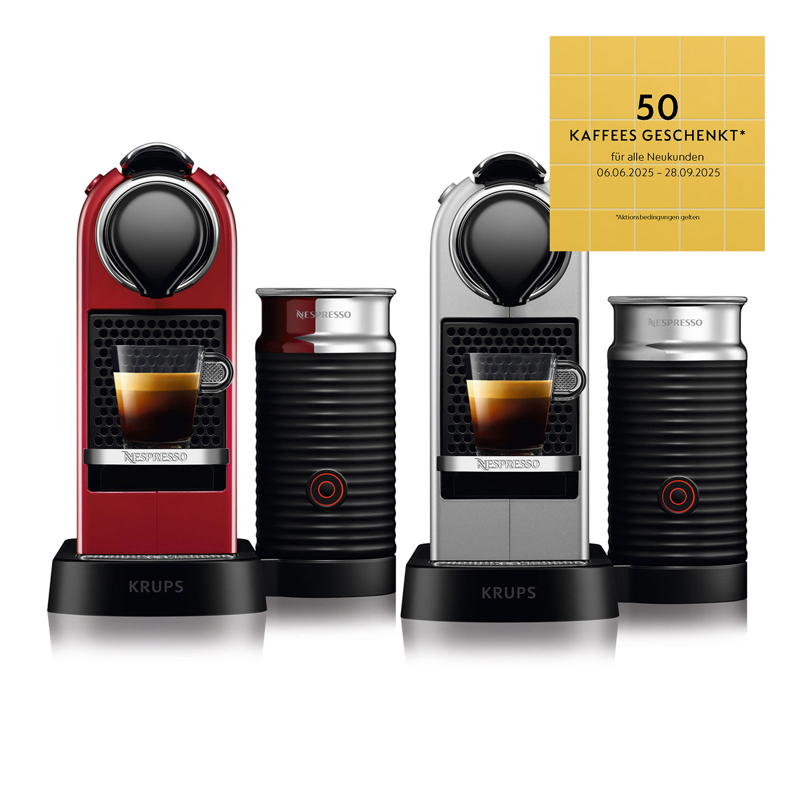Krups XN 7615 Nespresso CitiZ&milk Cherry Red