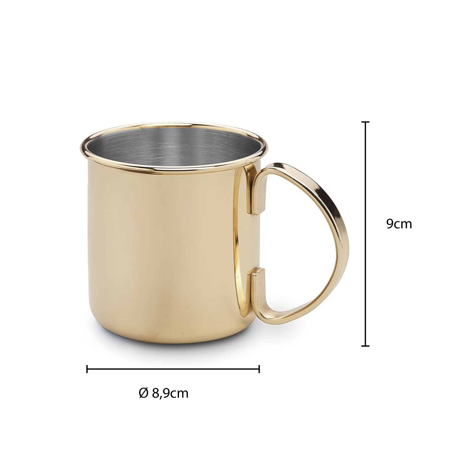ECHTWERK Moscow Mule Becher Set 2tlg aus Edelstahl, 480 ml, 