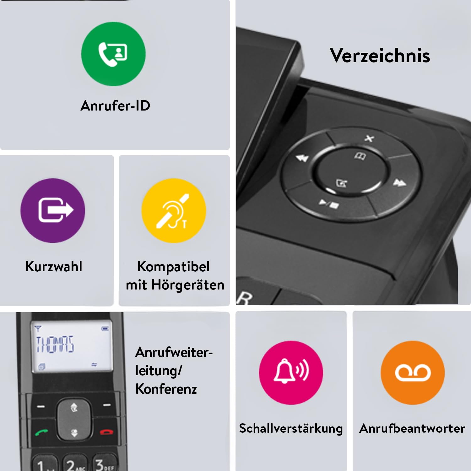 DORO - Doro Comfort 4005 - Festnetztelefon + Schnurloses DECT-Telefon mit AB