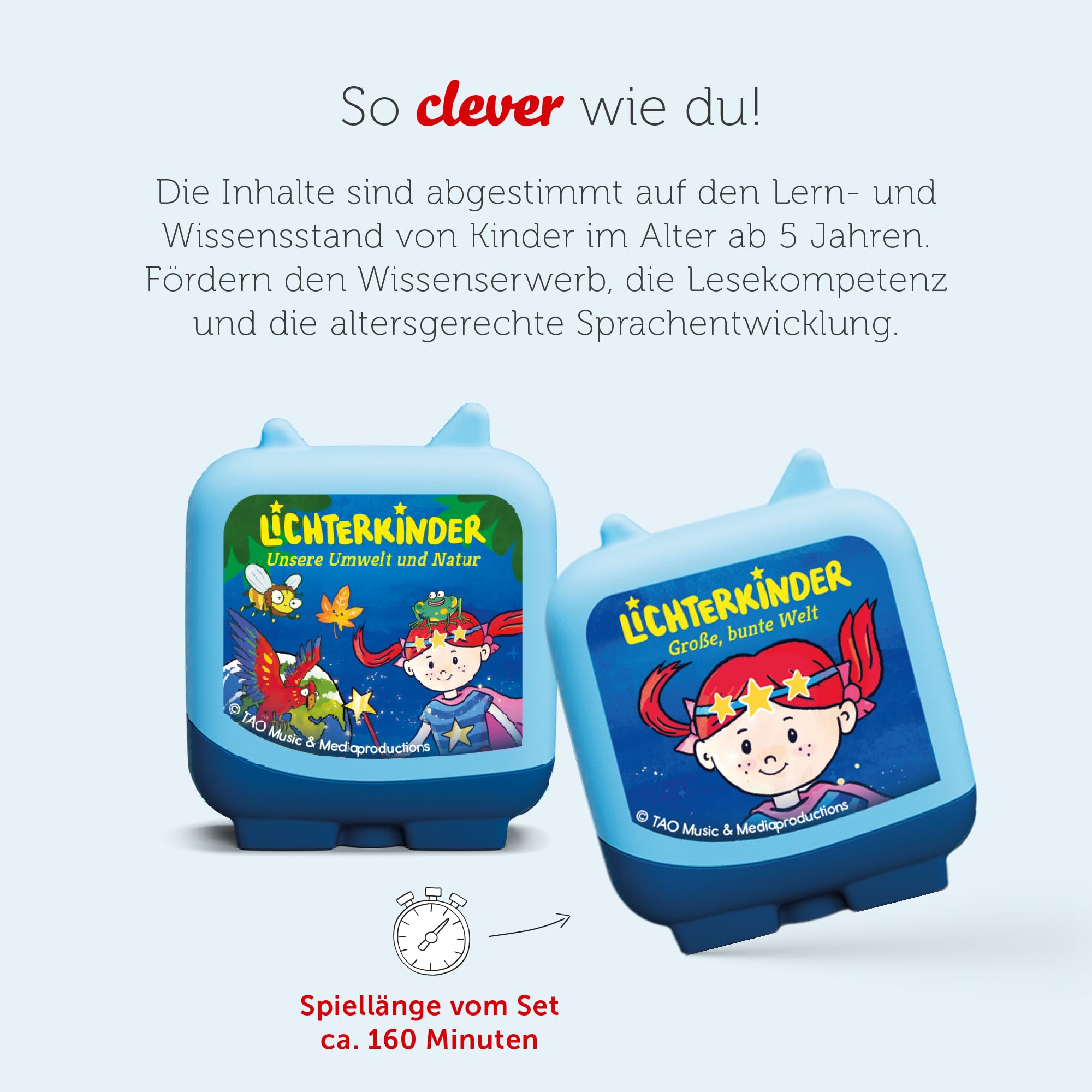 Tonies Clever Tonie 4er Set: Lichterkinder – Lernen mit LIKI und LUMI
