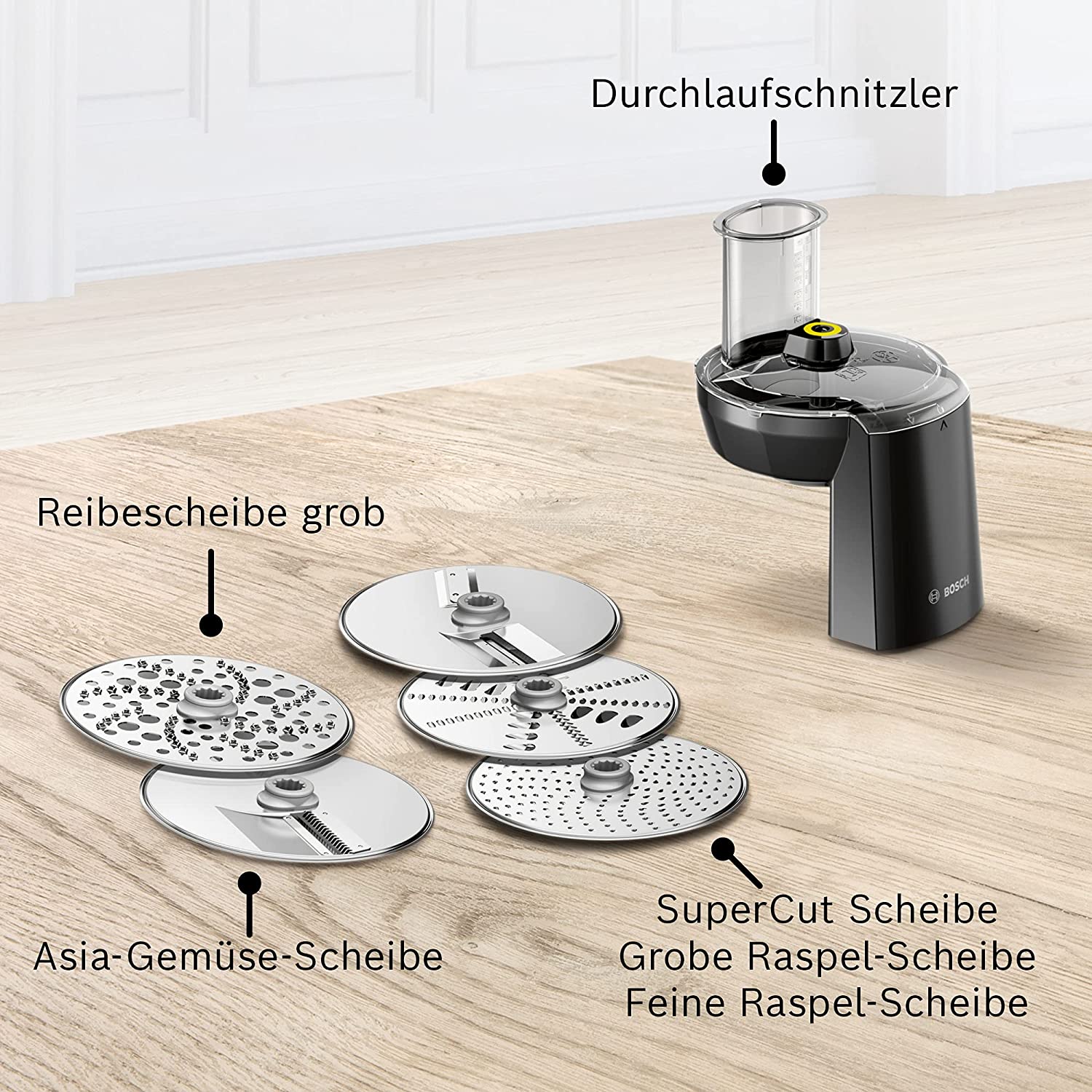 Bosch MUM9DT5S41 Universelle Küchenmaschine OptiMUM Timer 5,5l 1600W mit Zubehör