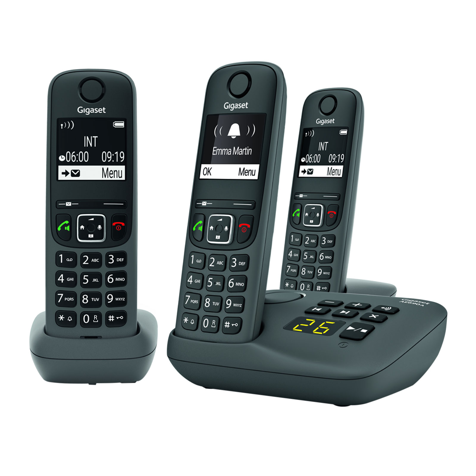 Gigaset AE 690A Trio Festnetz-Telefon anthrazit 