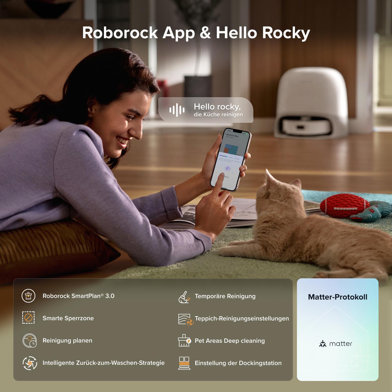 Roborock Qrevo Curv 2 FlowX Saugroboter mit Wischfunktion