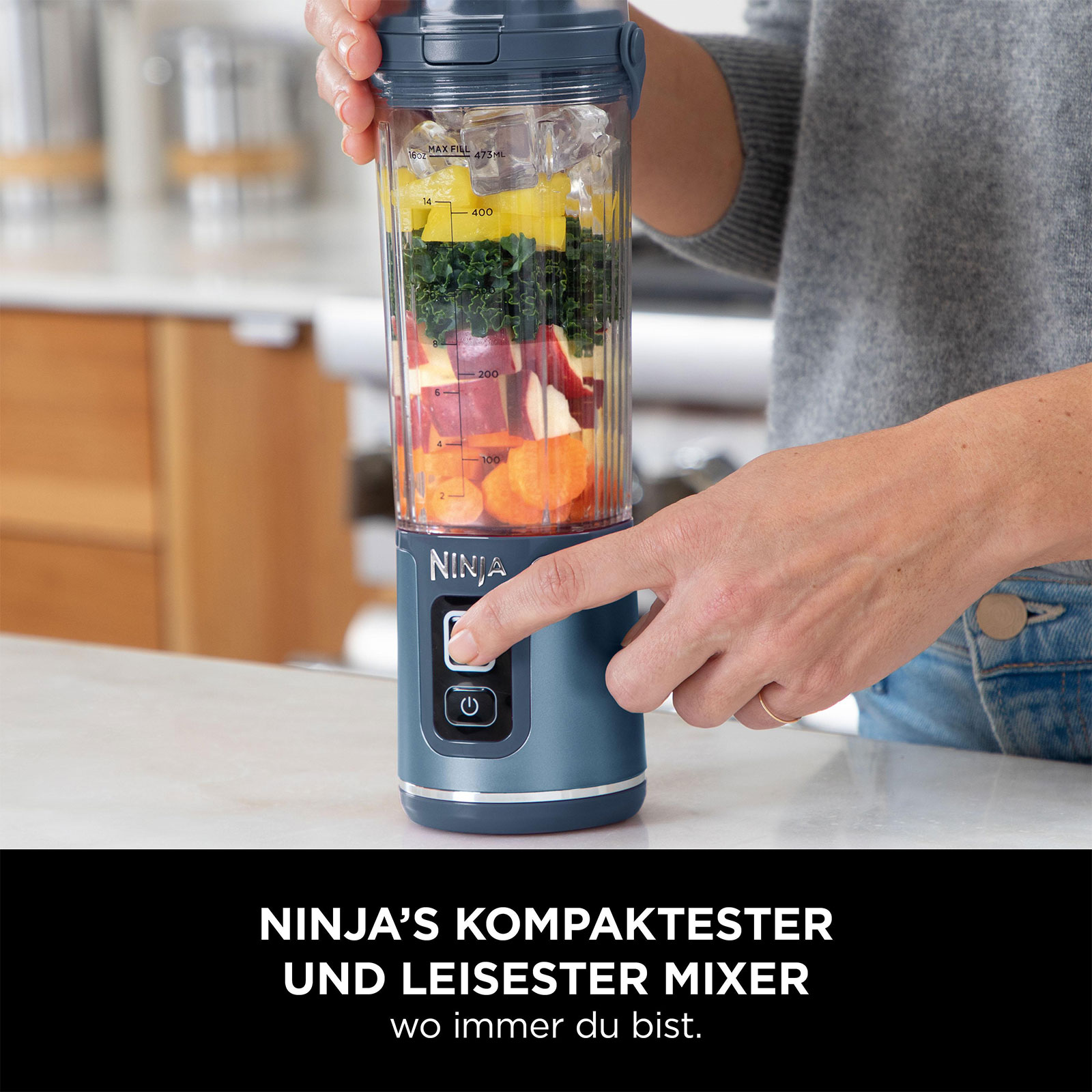 Ninja BC151EUNV Blast blau Standmixer