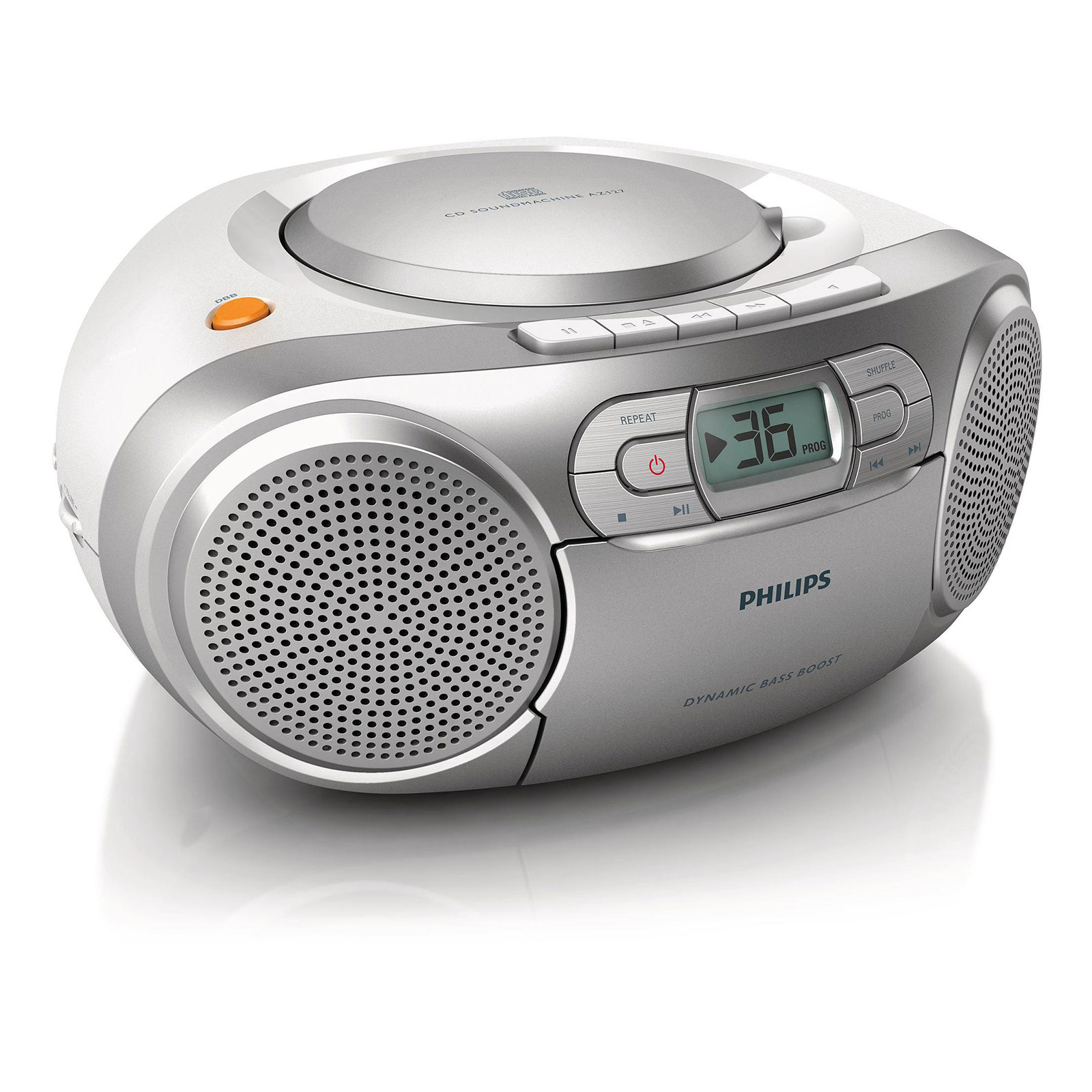 Philips AZ127 Radiorekorder mit CD-Spieler und Kassettendeck