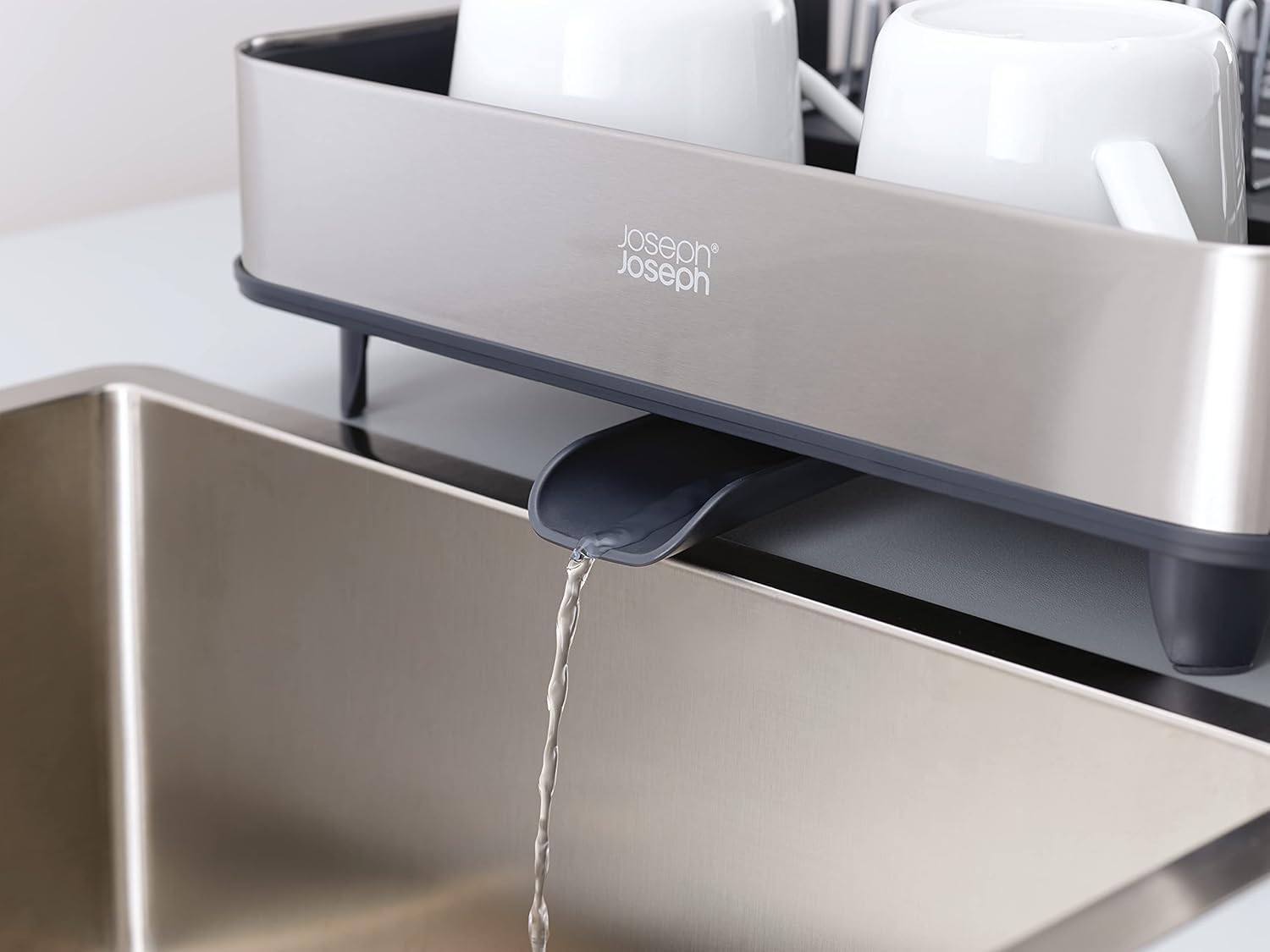 Joseph Joseph Extendable Abtropfgestell mit abnehmbarem Besteckhalter