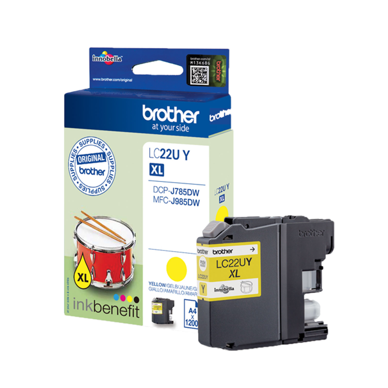 Brother LC22UY Tinte für MFCJ985DW Yellow