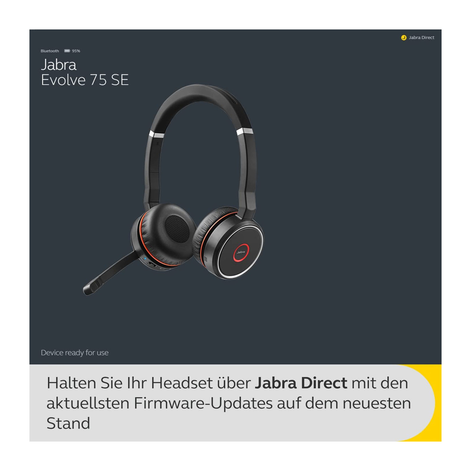 Jabra Evolve 75 SE Schnurloses Stereo-Headset