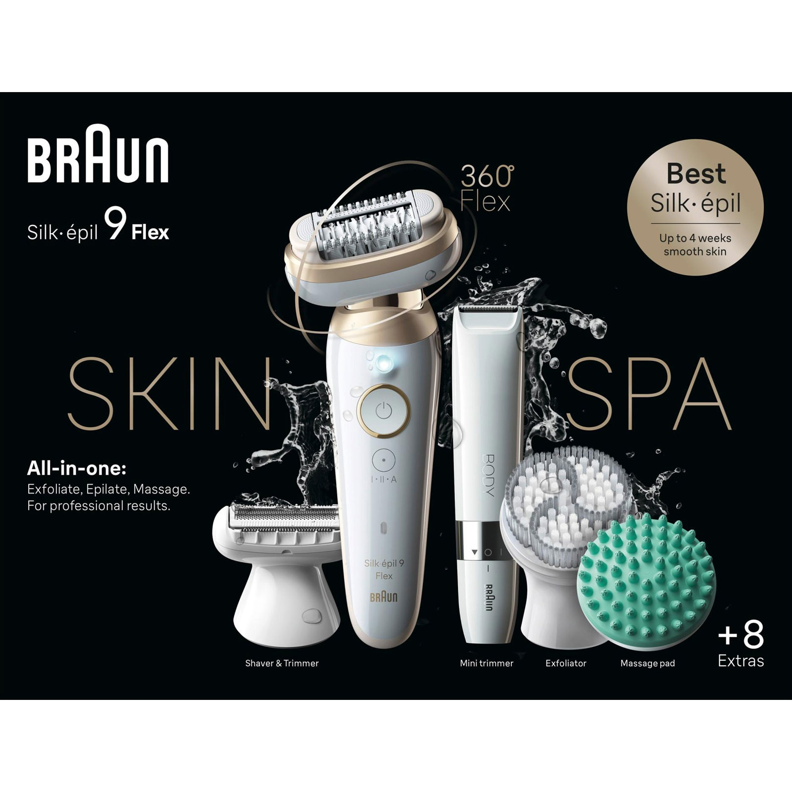 Braun Epilierer Silk-épil 9 Flex SkinSpa 9-481 3D