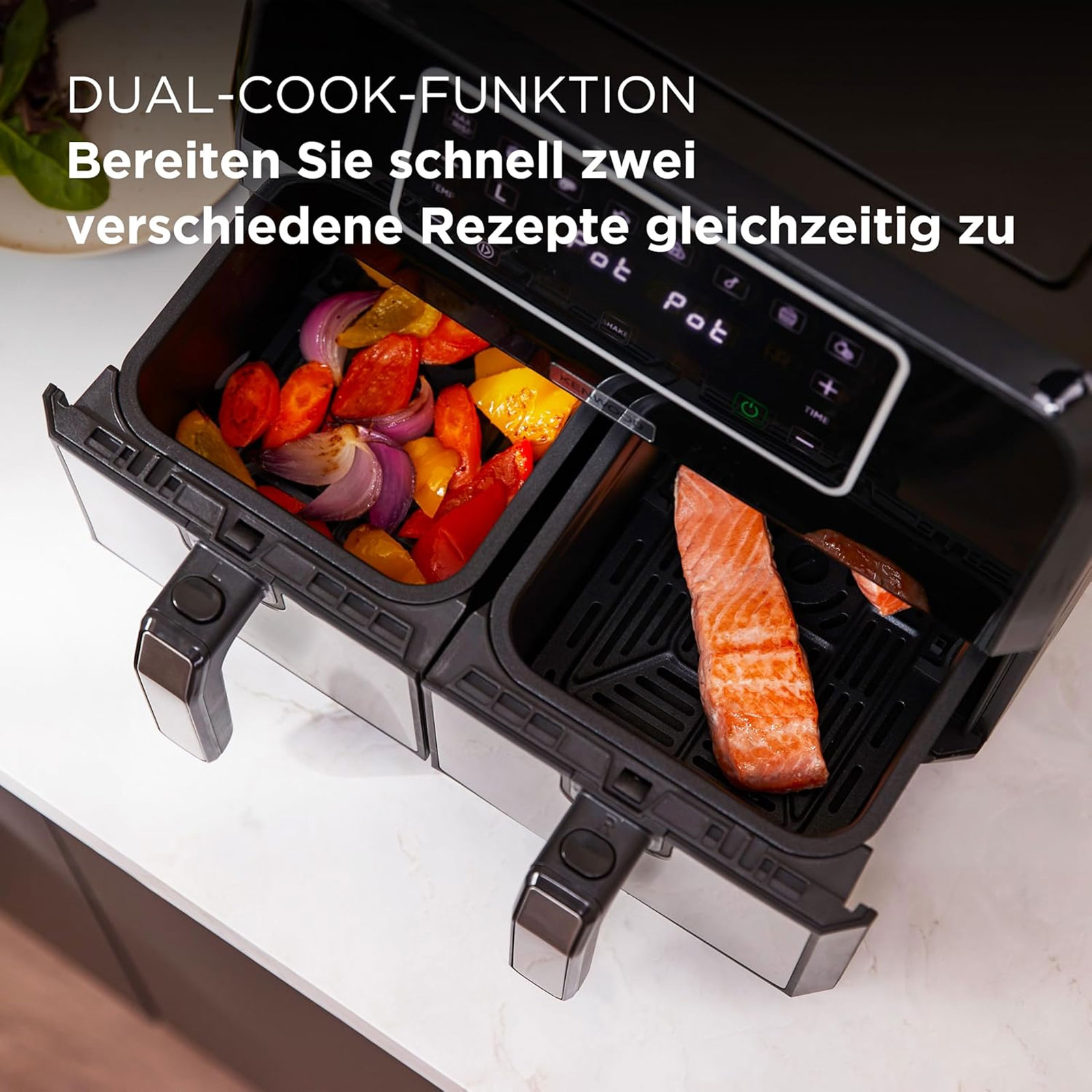 KENWOOD HFM20.000MB kHealthy Doppel-Heißluftfritteuse