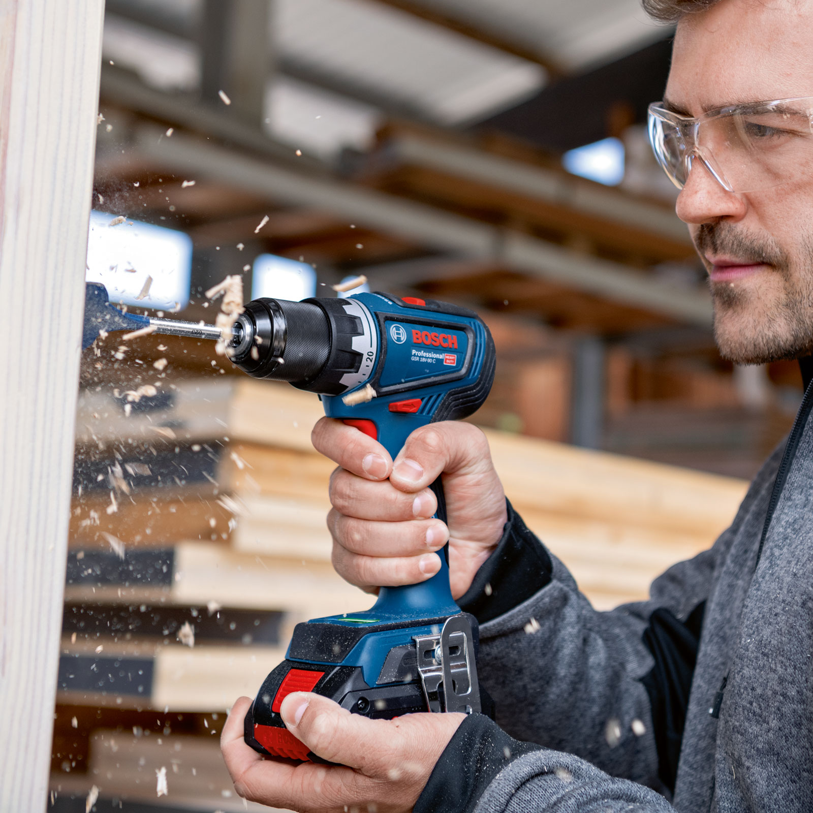 Bosch Professional PB_ON GSR 18V-90 C 2xPC4,0Ah, L-BOXX