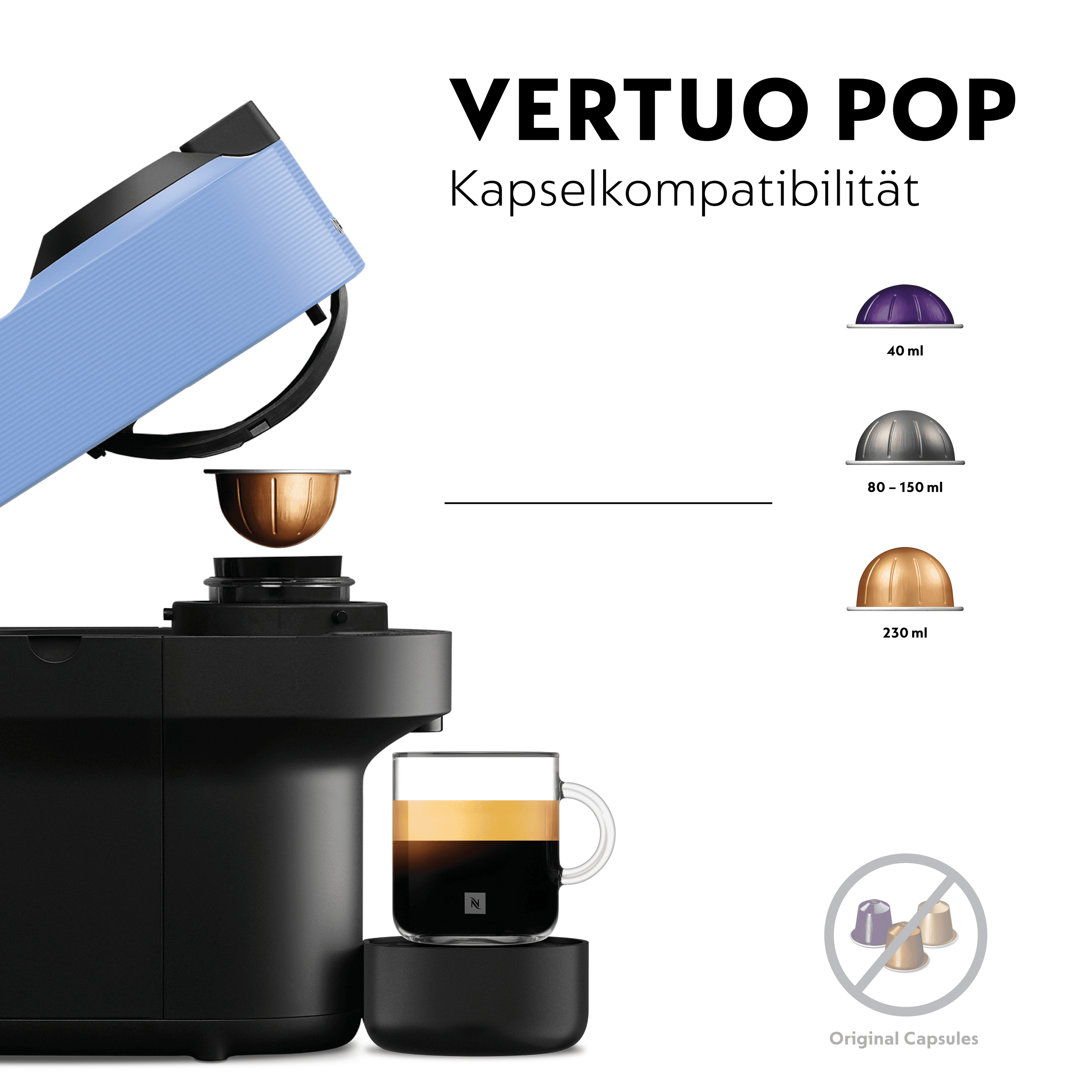 DeLonghi  ENV90.A Vertuo Pop Nespresso Kapselmaschine