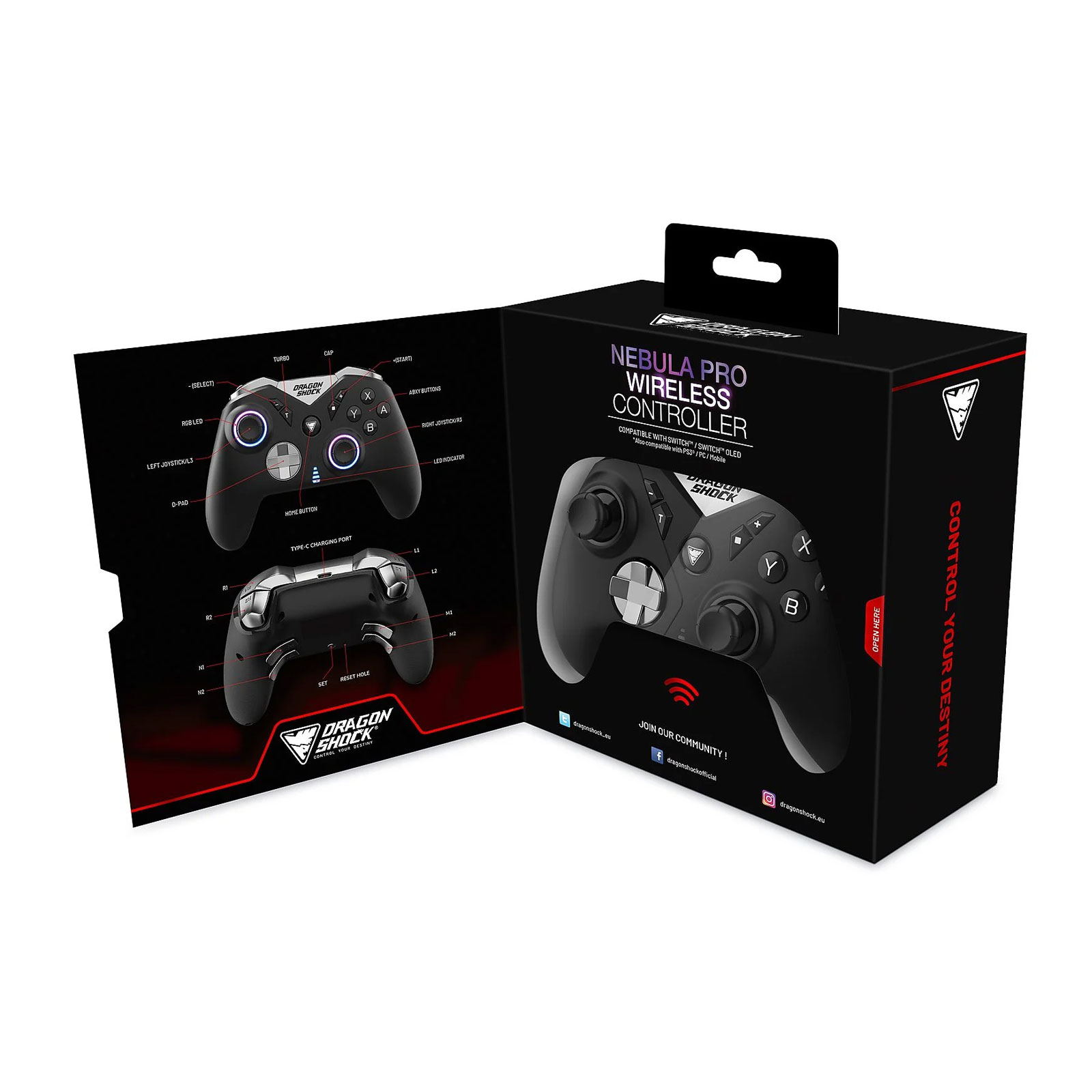 Dragonwar Dragonshock Controller Nebula Pro Wireless