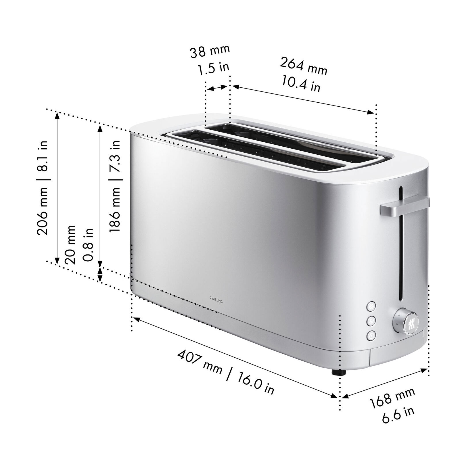 ZWILLING 1005779 Enfinigy Langschlitz-Toaster
