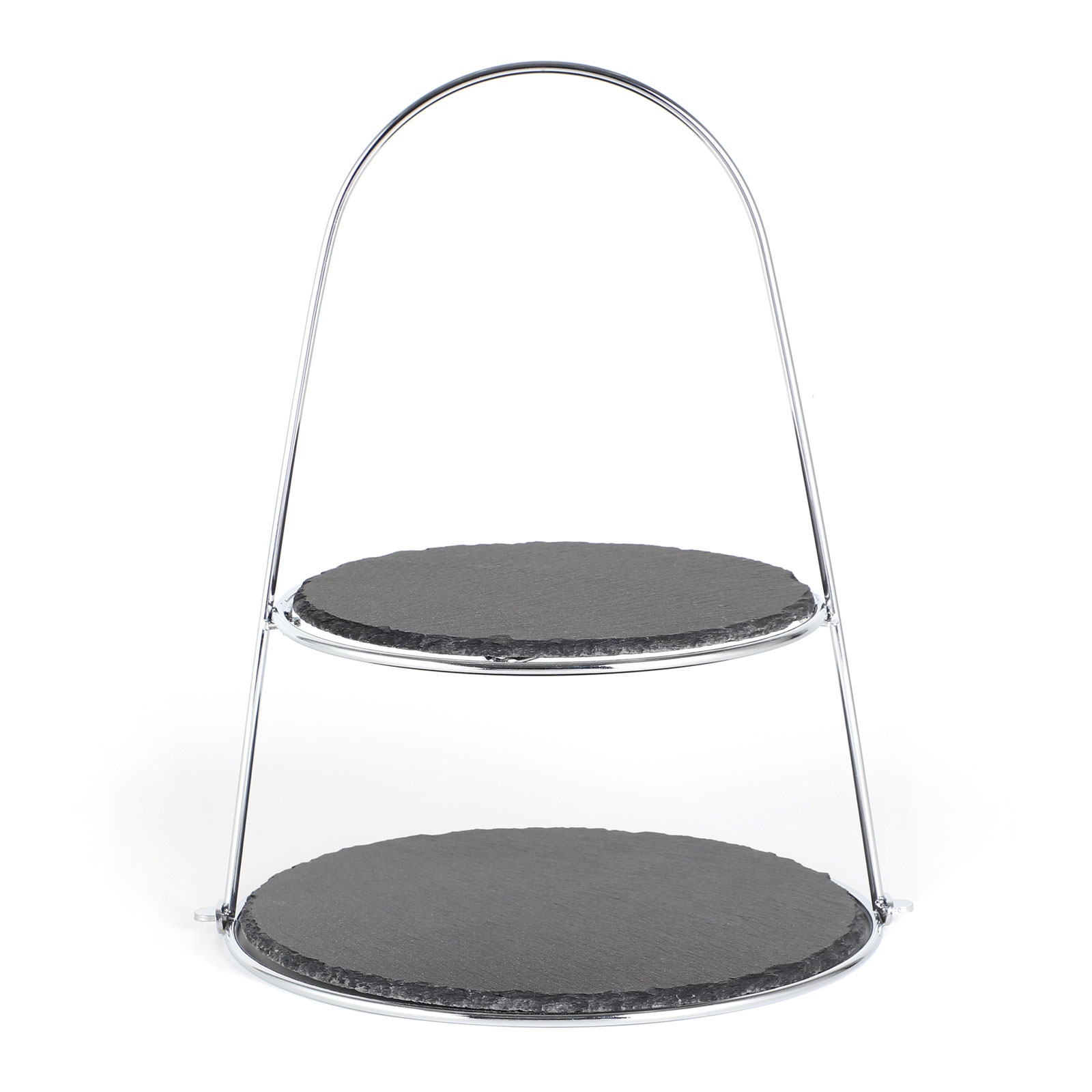 Echtwerk Schiefer Etagere (Bügel) 2‐Stöckig Echtwerk Schiefer Etagere (Bügel) 2‐Stöckig