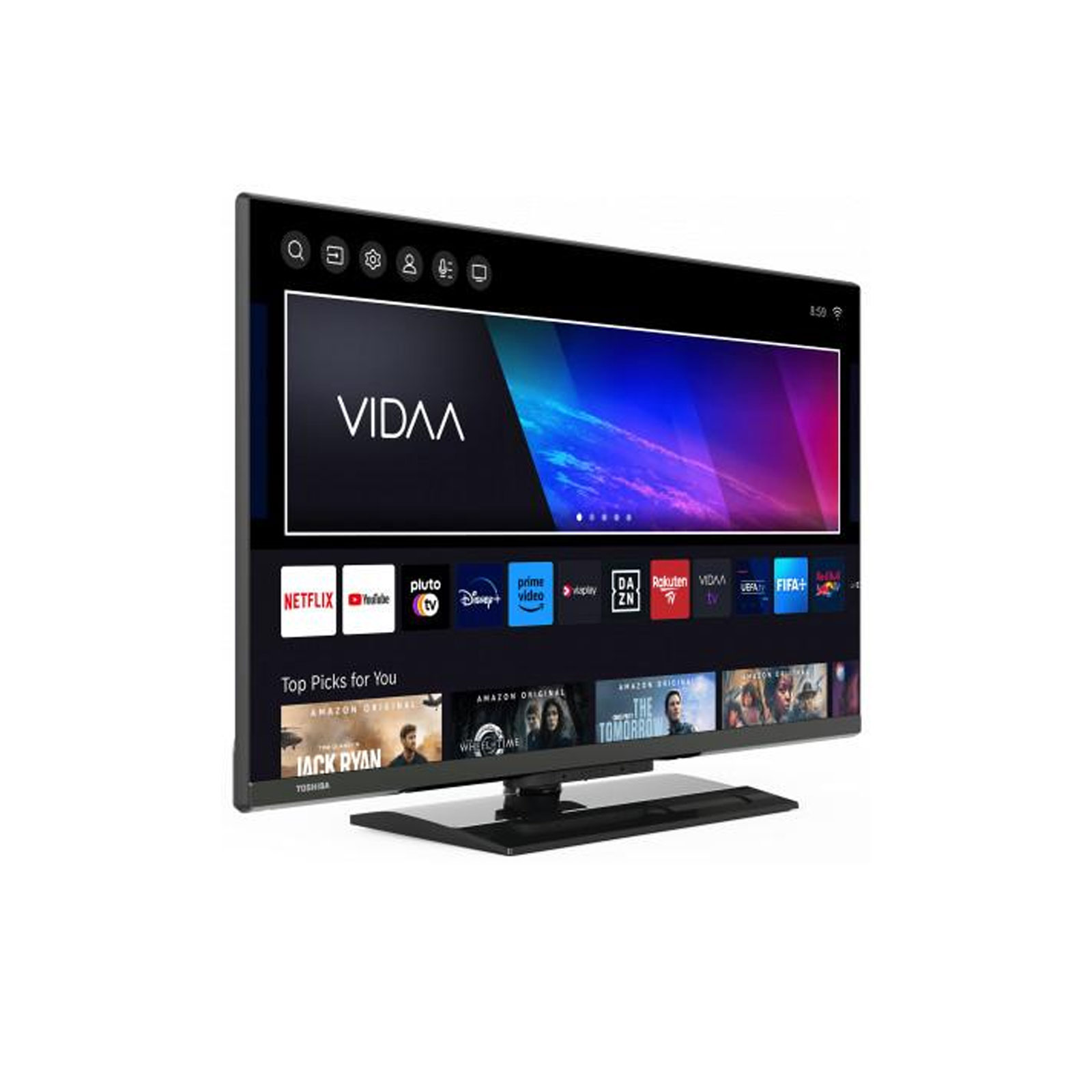 TOSHIBA 32WV3E63DA LED TV (32 Zoll (80 cm), HD Ready, HDR, Smart TV, Sprachsteuerung (Alexa), Dolby Audio, VIDAA U6, Dolby Audio)