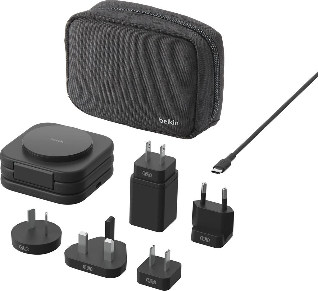 BELKIN BoostCharge Pro Magnetische kabellose 3-in-1-Reiseladestation mit Qi2